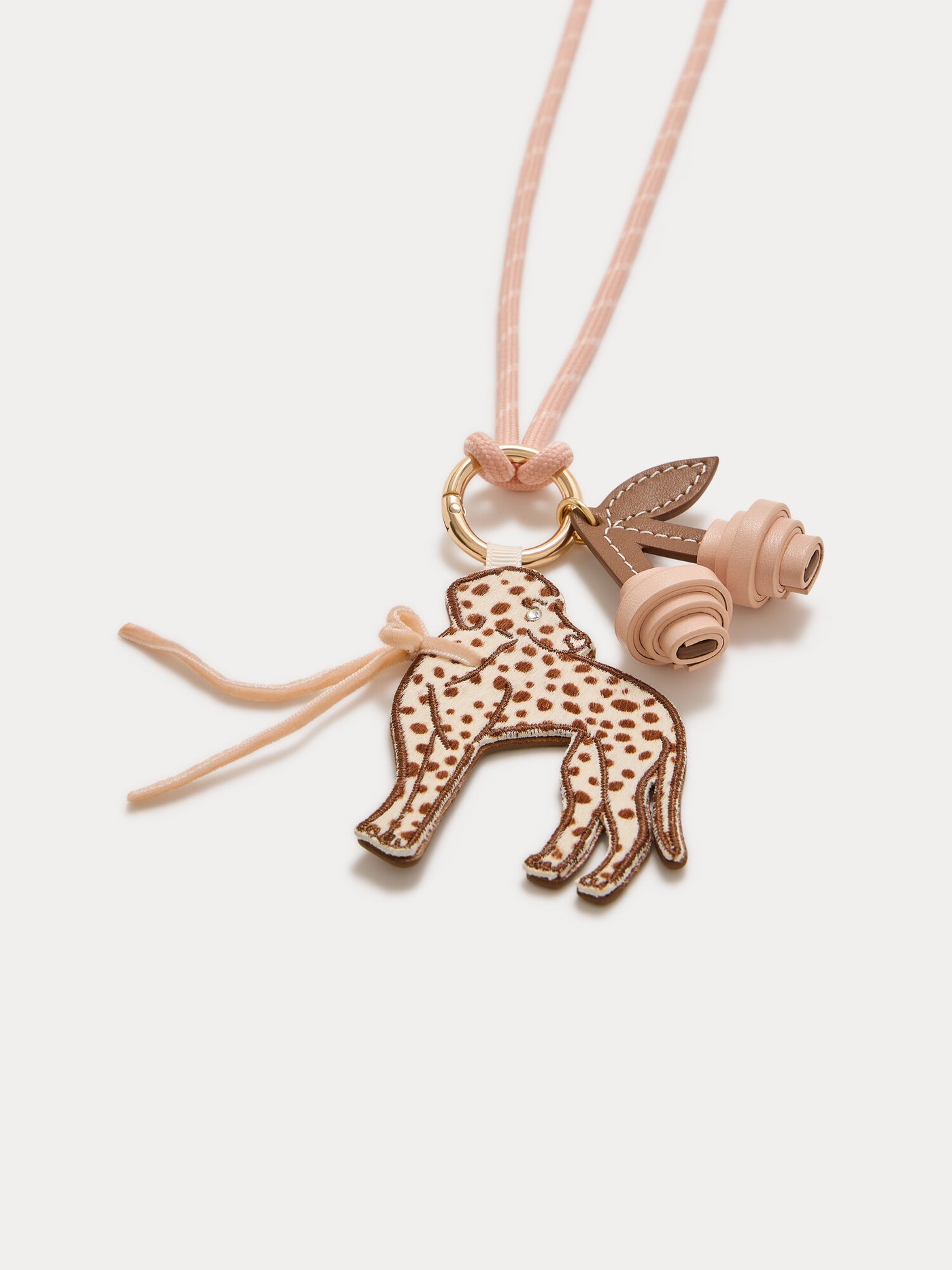 Milaya necklace with dog and cherry pendants
