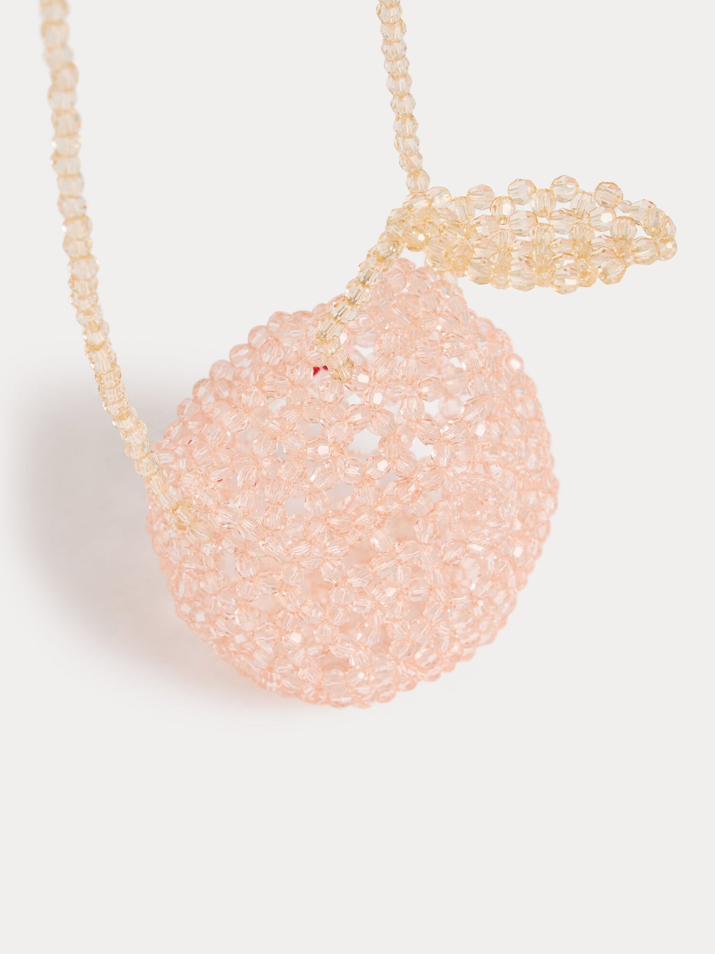 Maliya jewellery bag shaped like a beaded cherry