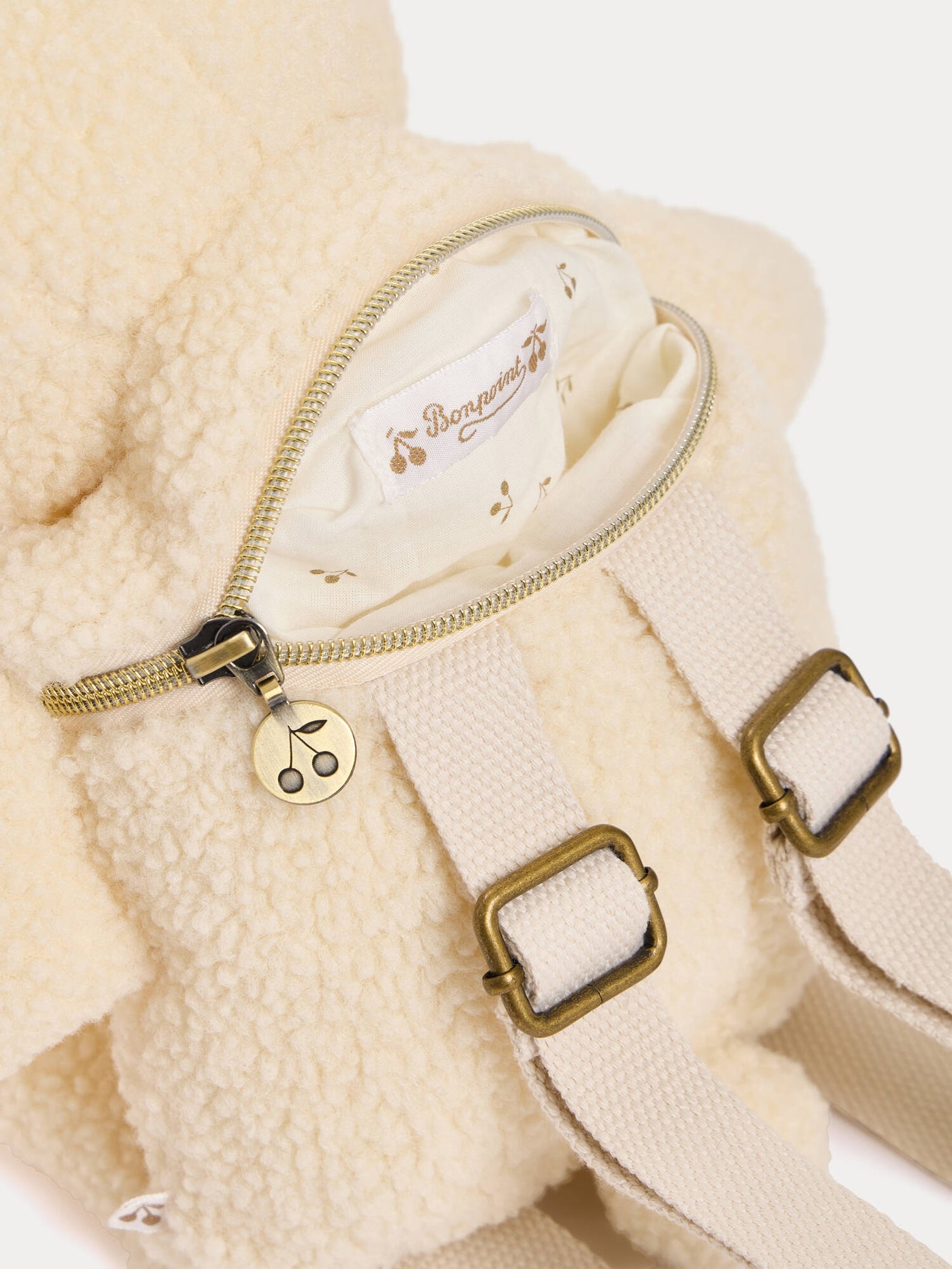 Maddison faux fur sheep-shaped backpack