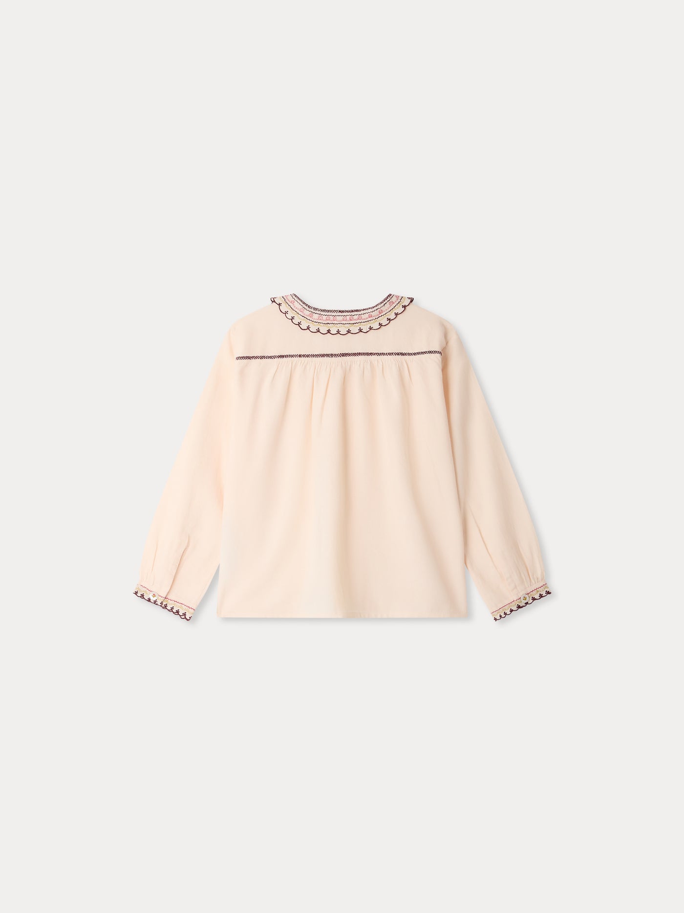 Malah blouse embroidered in organic cotton twill