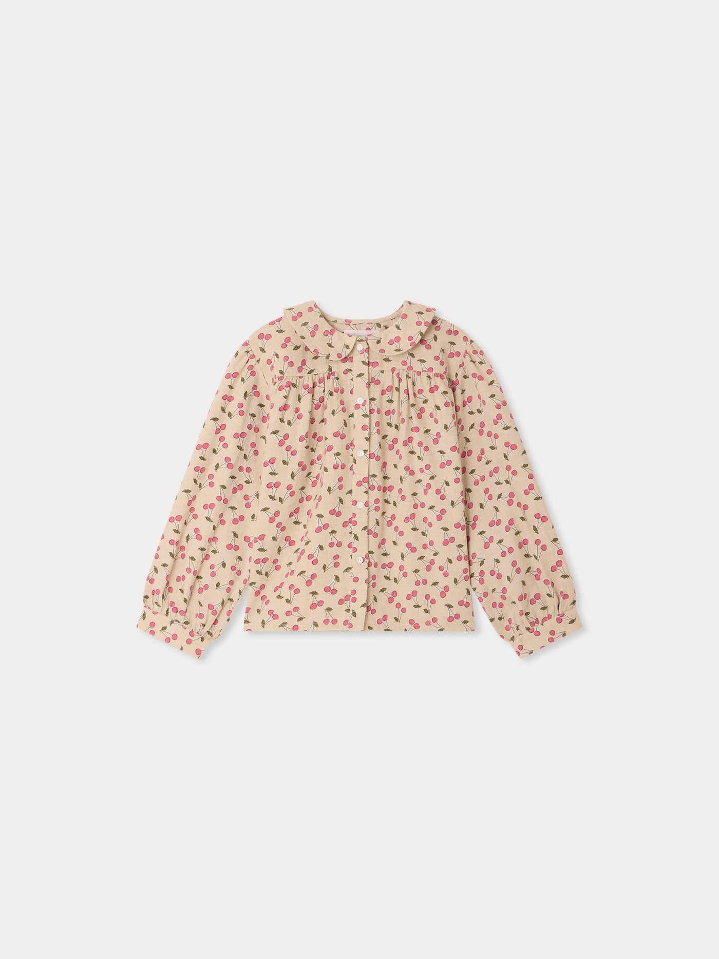 Josseline Peter Pan collar cherry print blouse in organic cotton