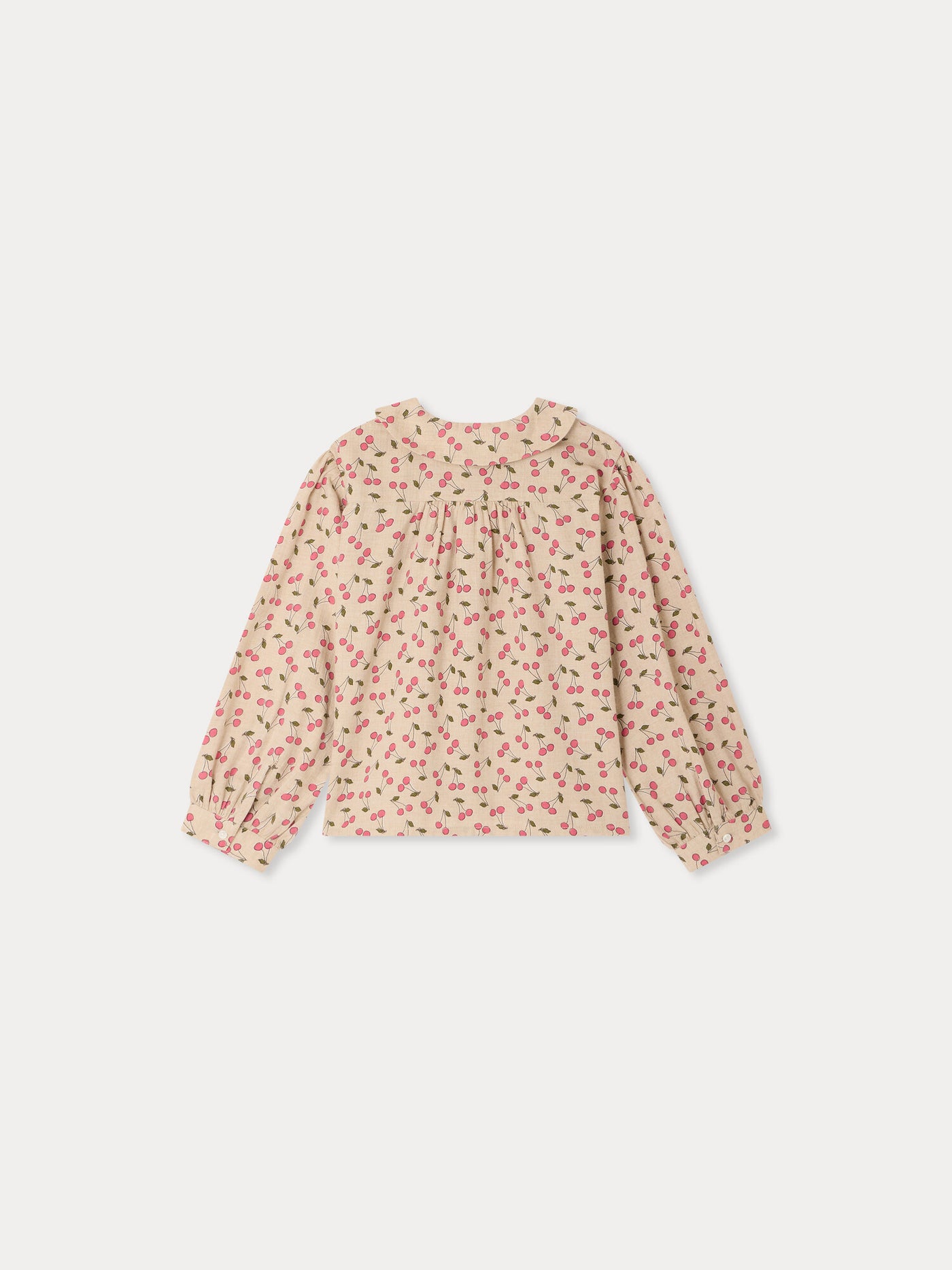 Josseline Peter Pan collar cherry print blouse in organic cotton