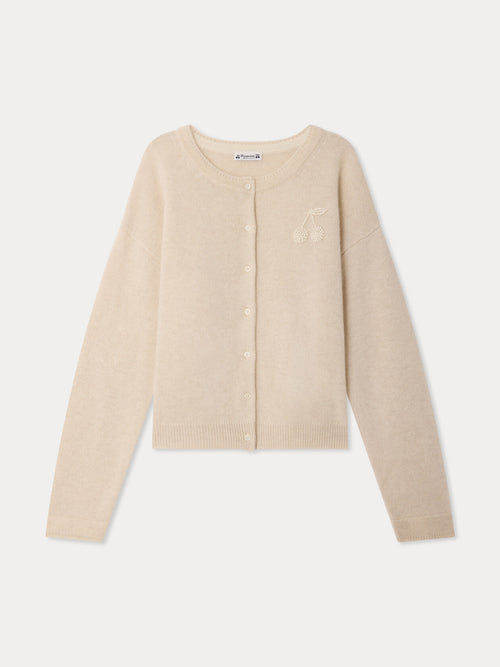 Judicael Grown-Up cashmere cardigan with hand-embroidered cherry