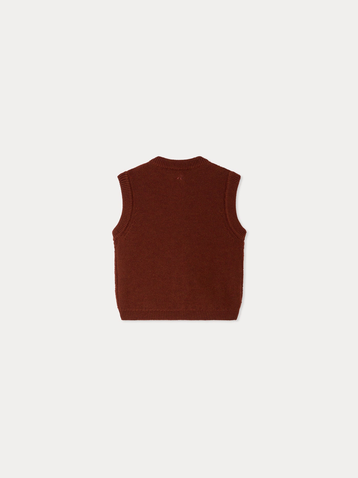 Maia sleeveless cable-knit cardigan in wool