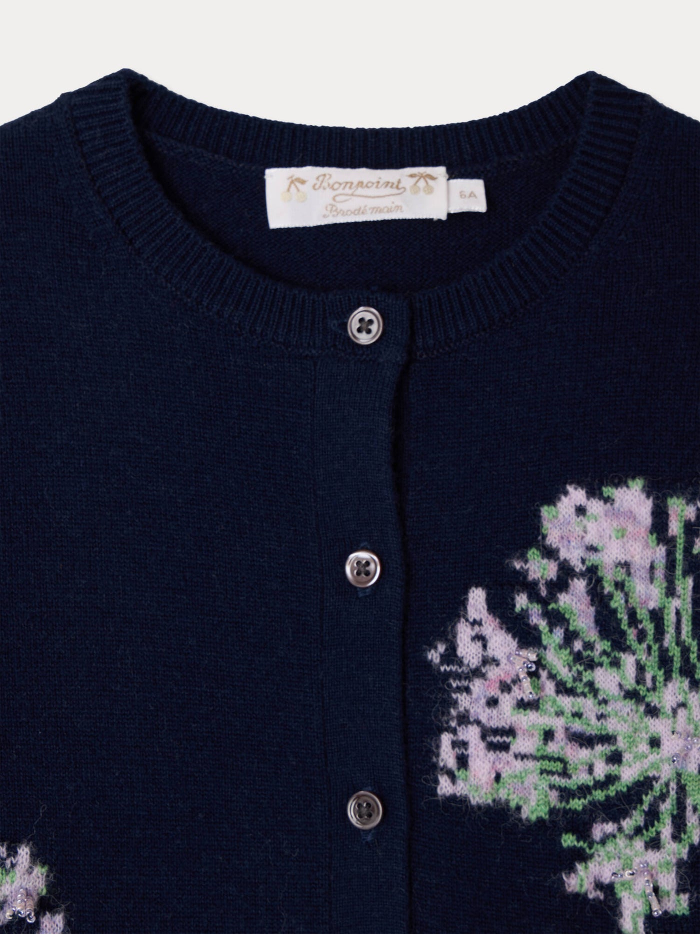 Bonpoint x MoMA Mahena cardigan with intarsia flower