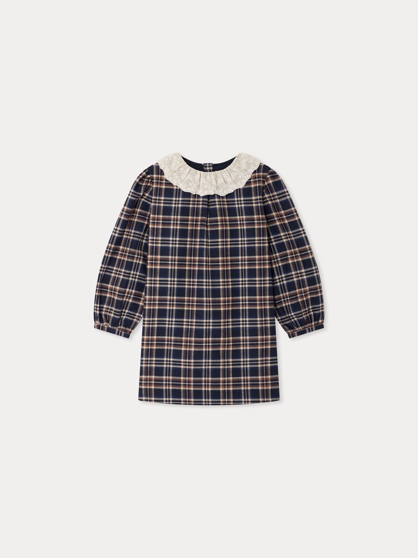 Baptistine checked dress in organic cotton