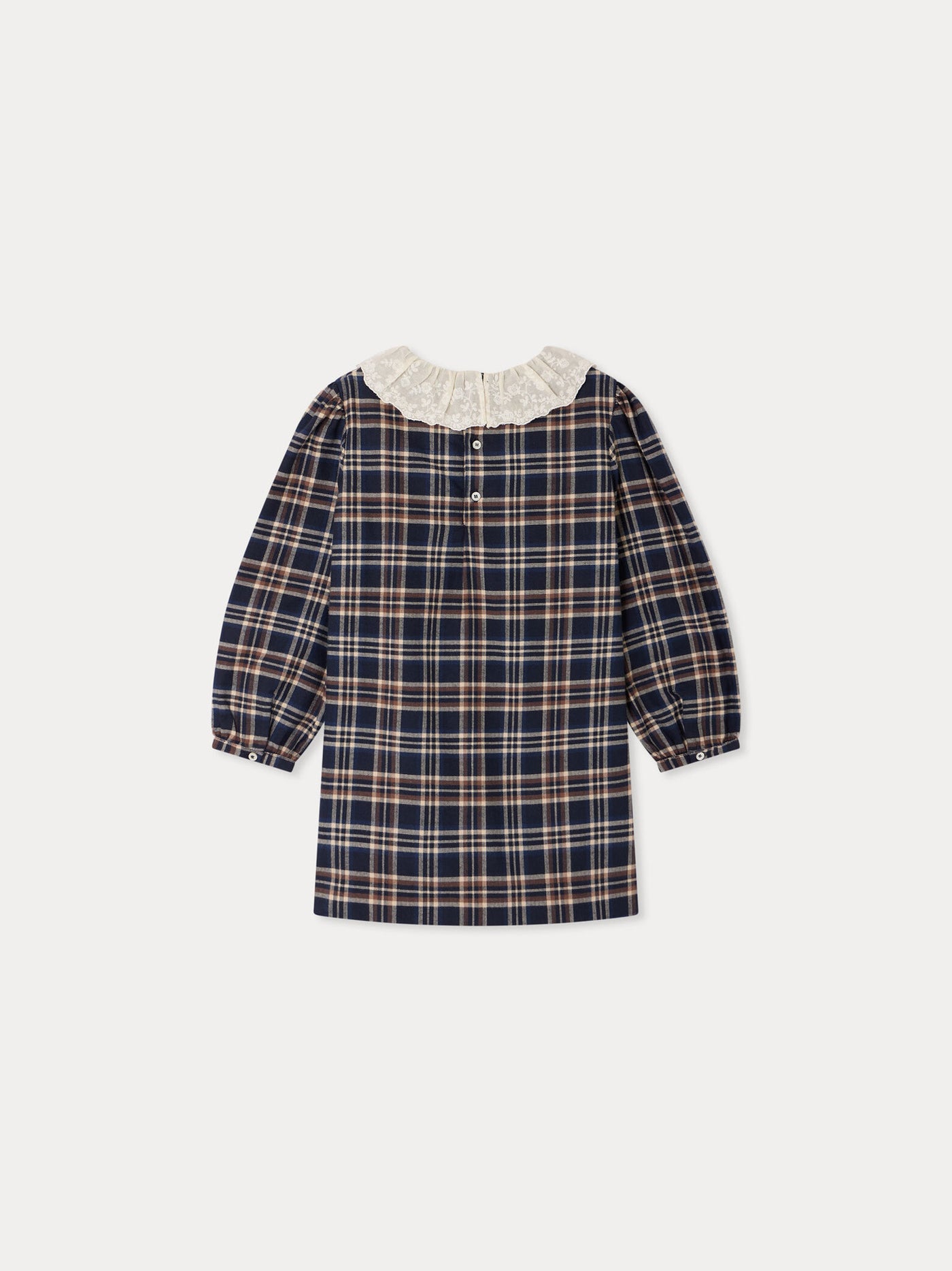 Baptistine checked dress in organic cotton
