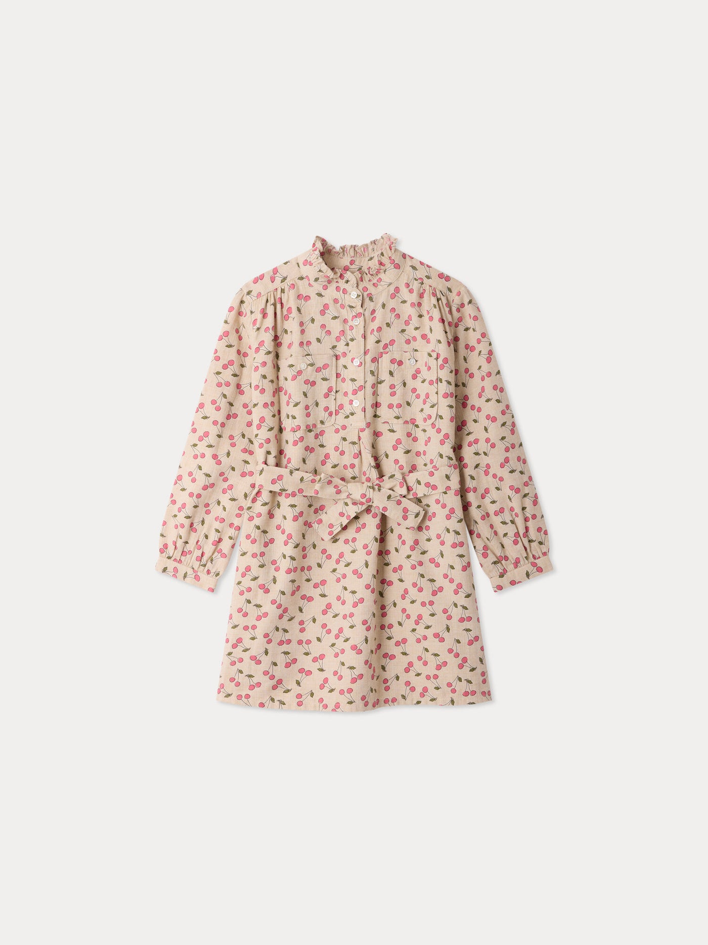 Tiphany cherry print dress in organic cotton