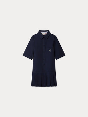 Maribelle shirt dress pleated and embroidered by hand