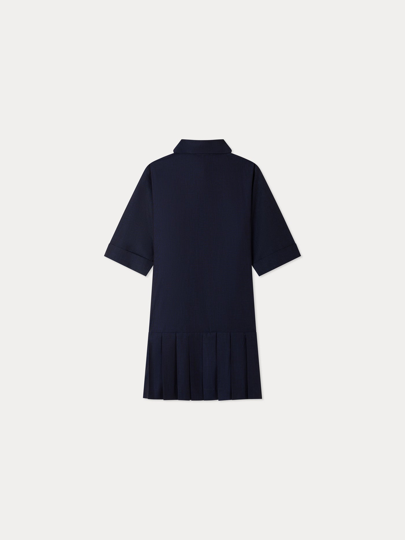 Maribelle shirt dress pleated and embroidered by hand