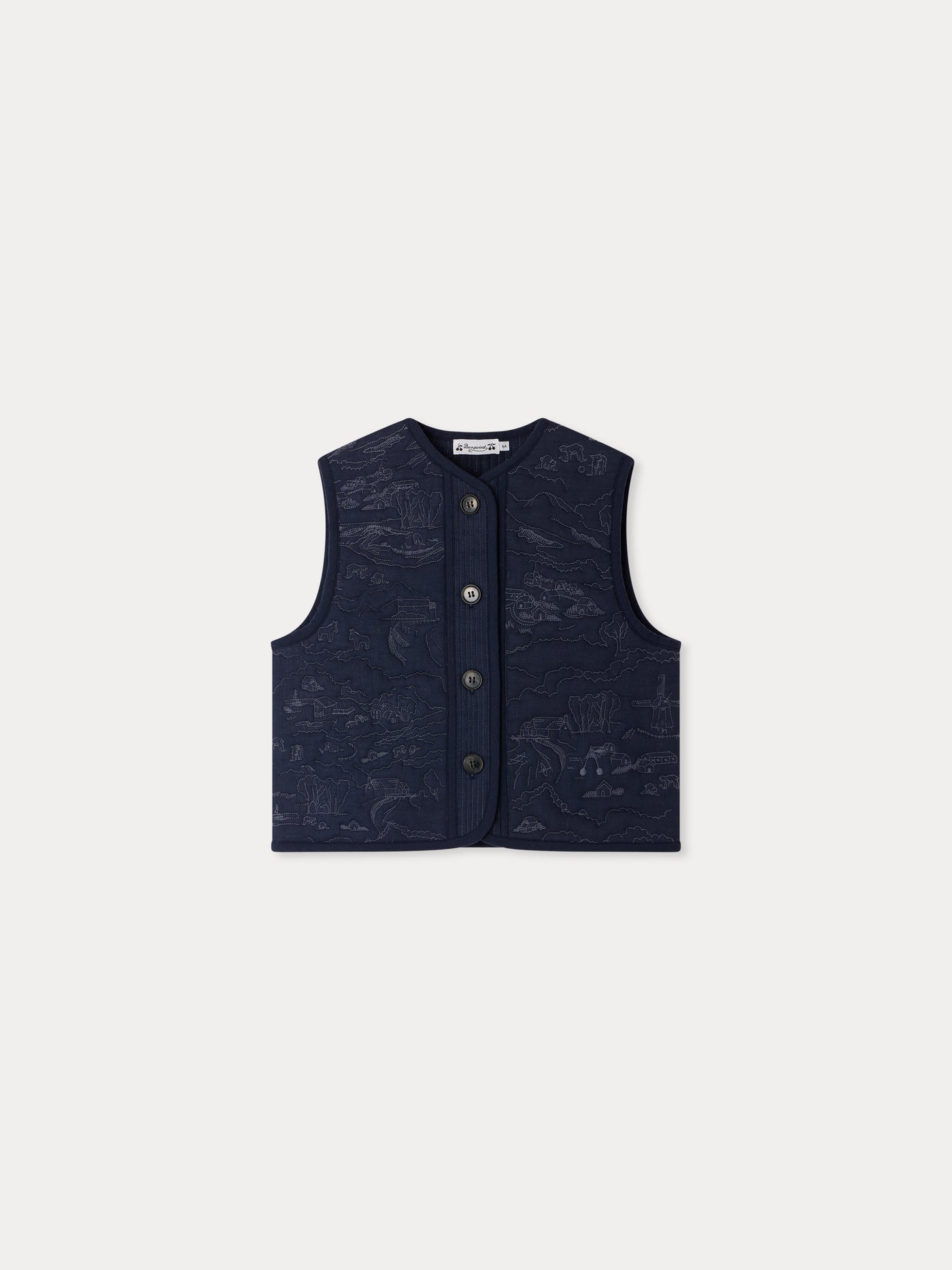 Marianne sleeveless jacket in organic cotton