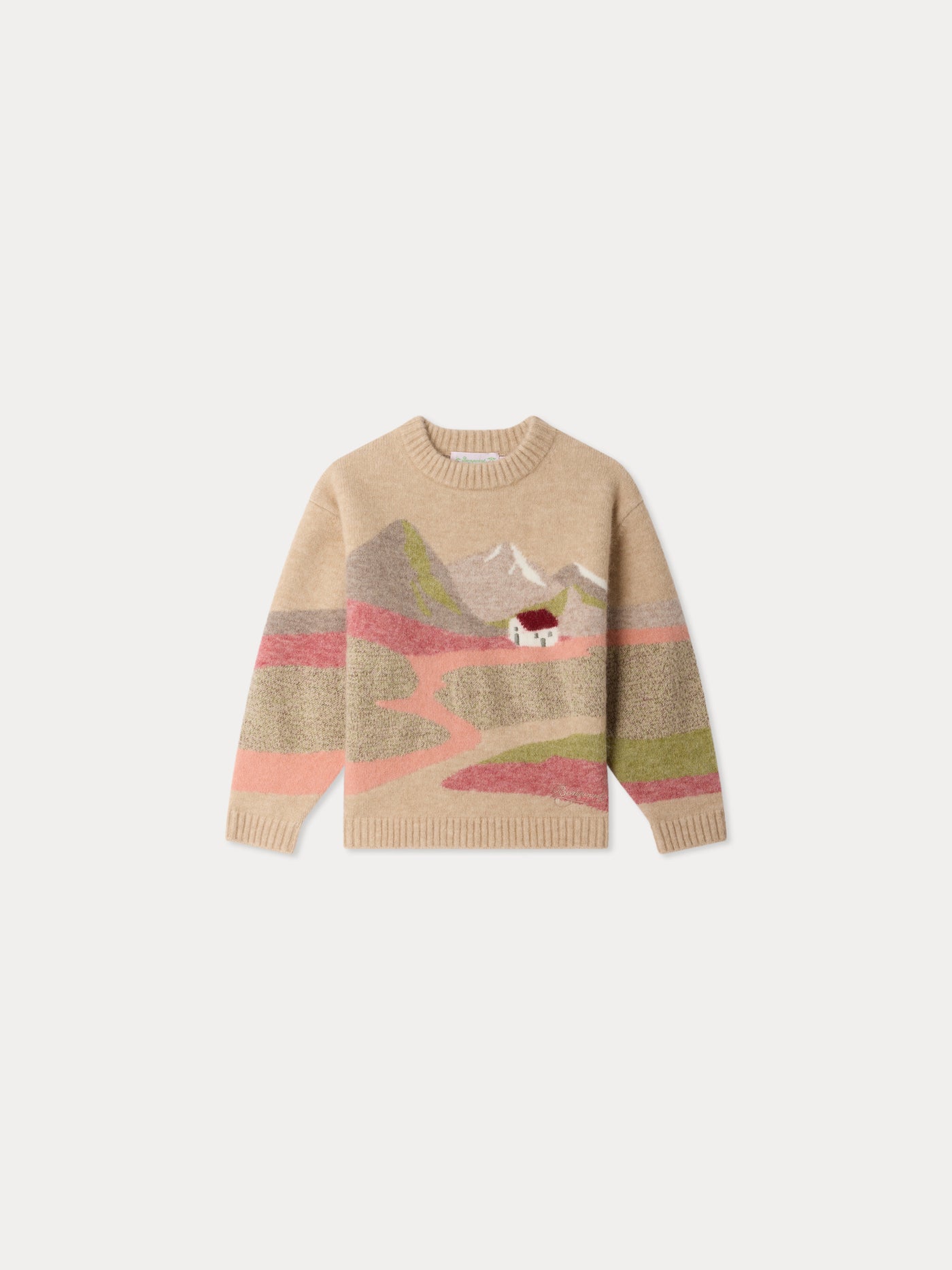 Maram jumper with mountain landscape print