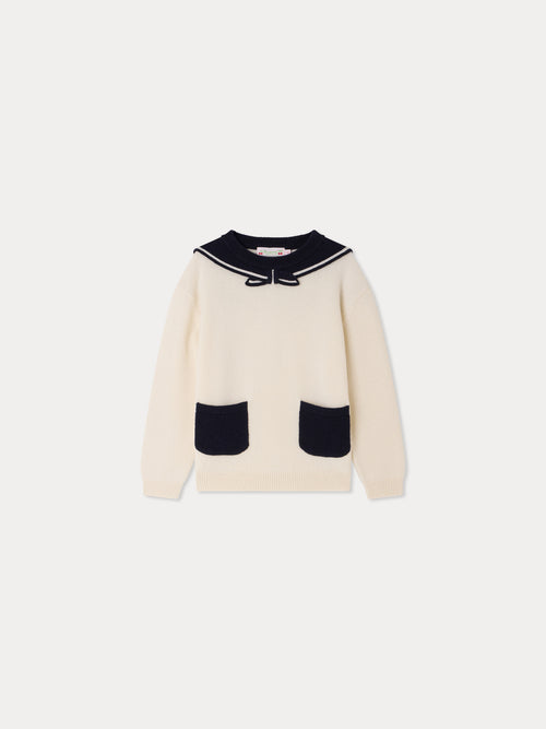 Mahini jumper with sailor collar in wool