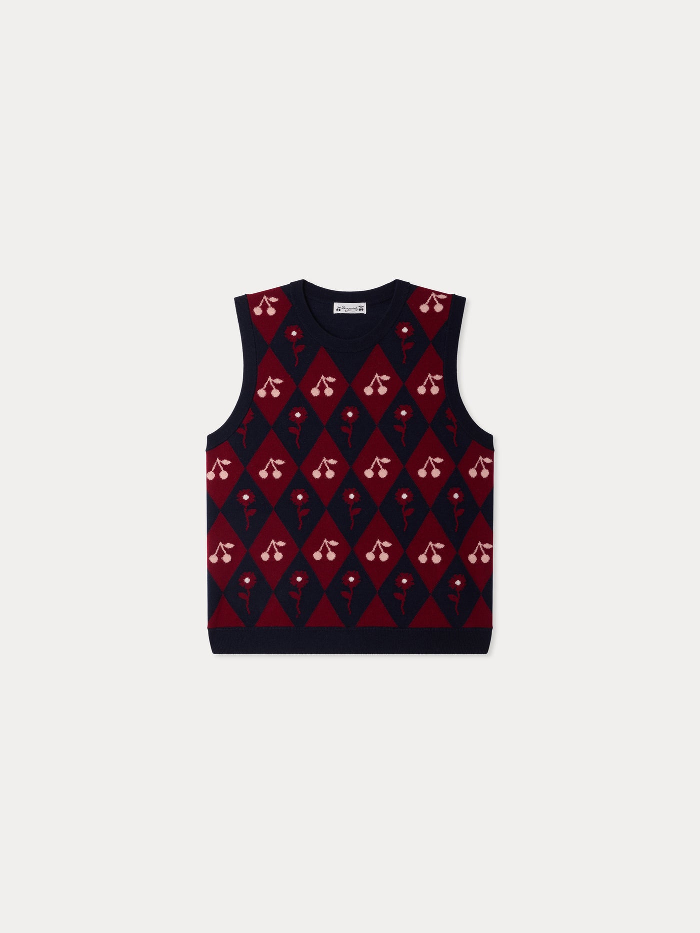 Maelle Grown-Up sleeveless sweater with cherries