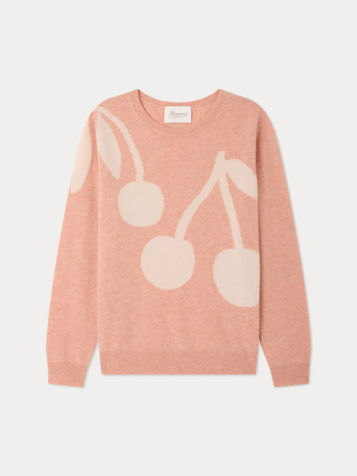 Margaux Grown-Up cherry-print jumper in cashmere