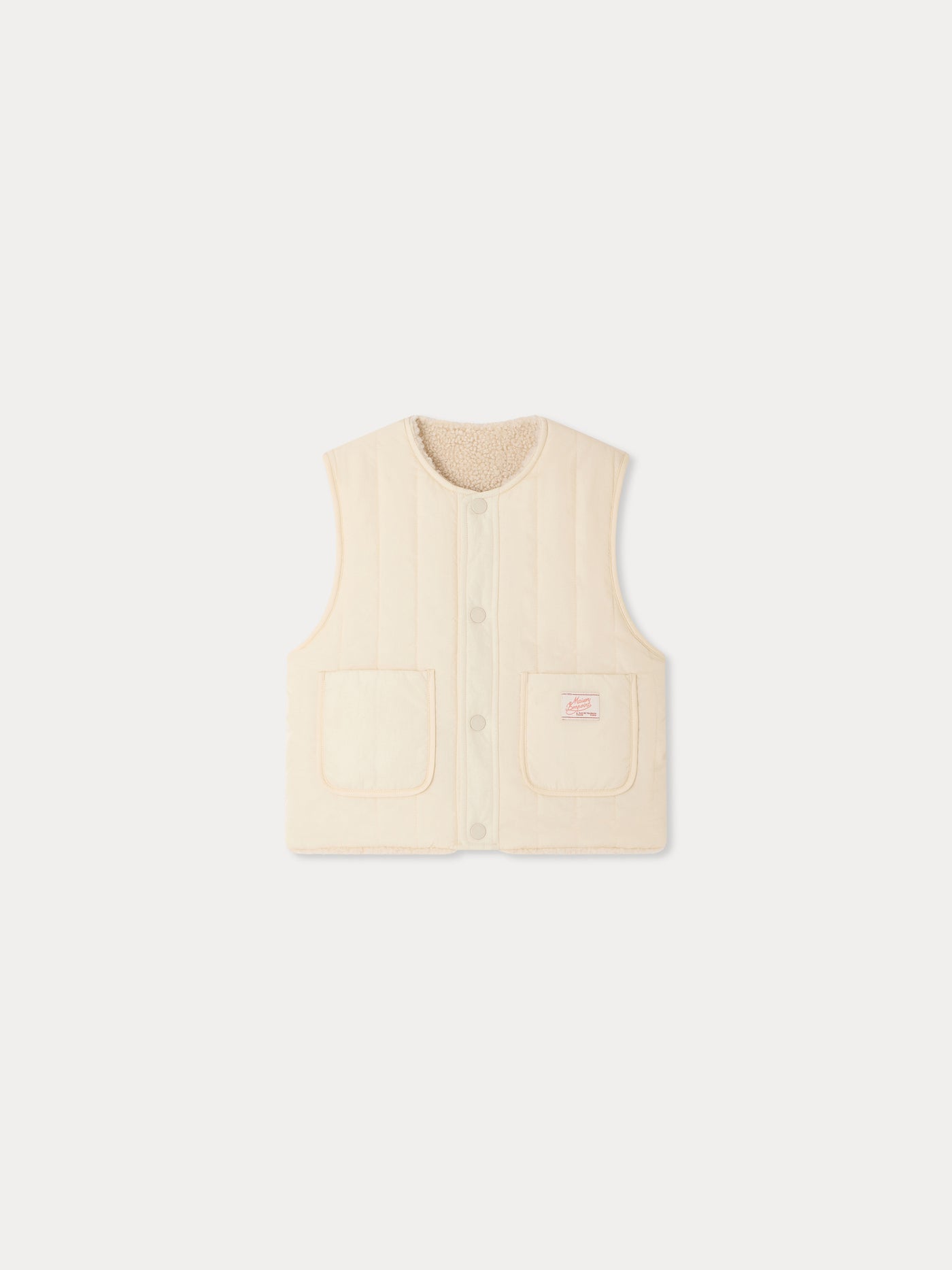 Maya reversible sleeveless faux fur jacket