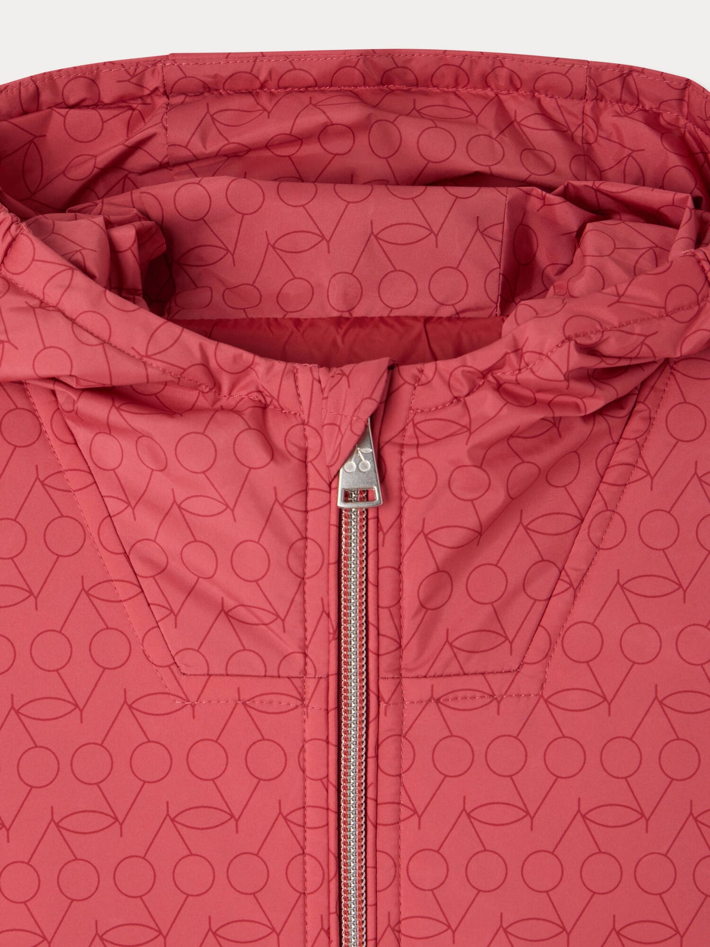 Marguerite water-repellent jacket with cherry print