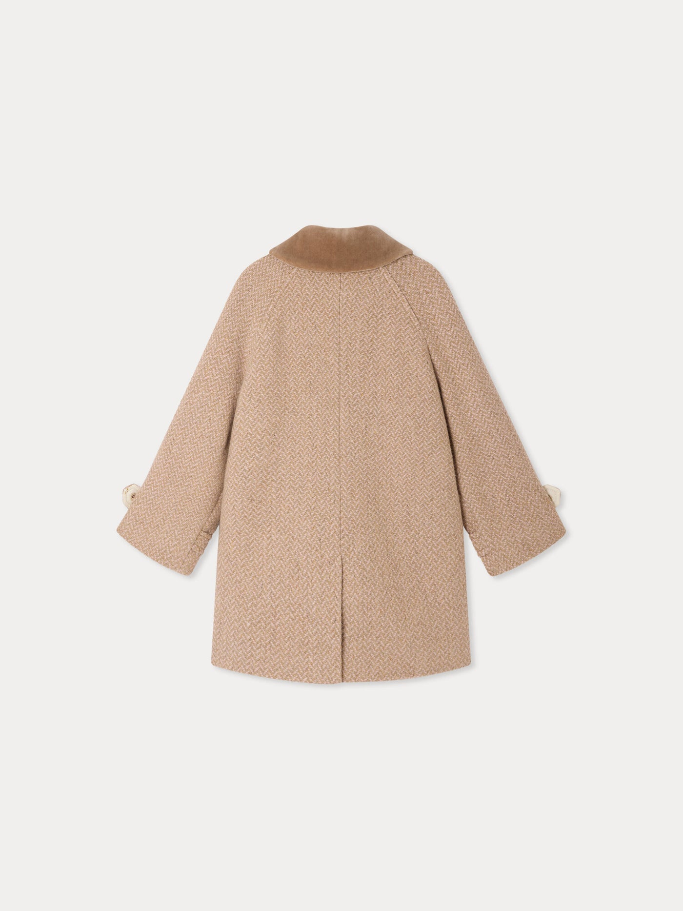 Jiba coat with velvet collar and padded lining