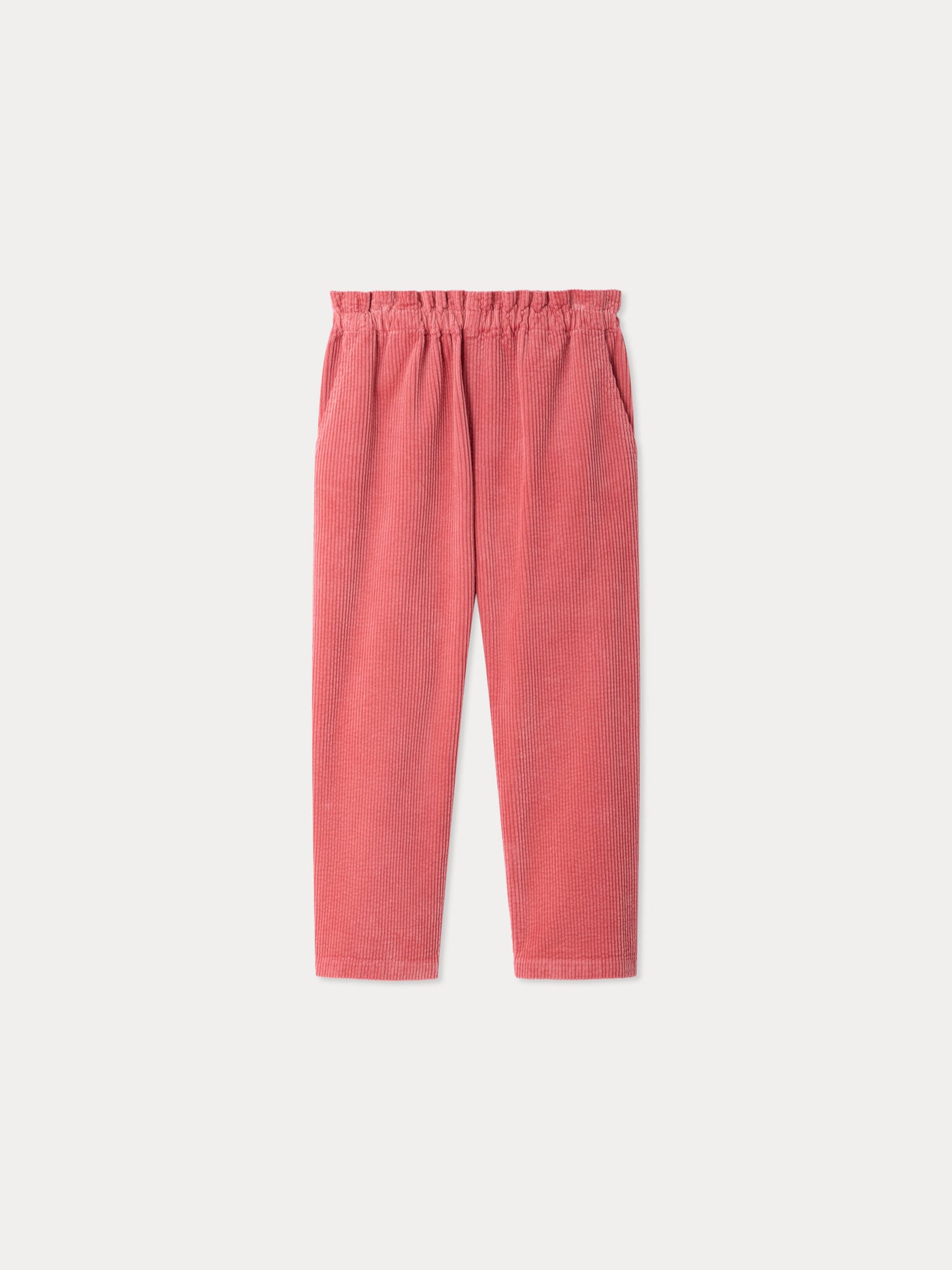 July trousers in pink organic cotton velvet