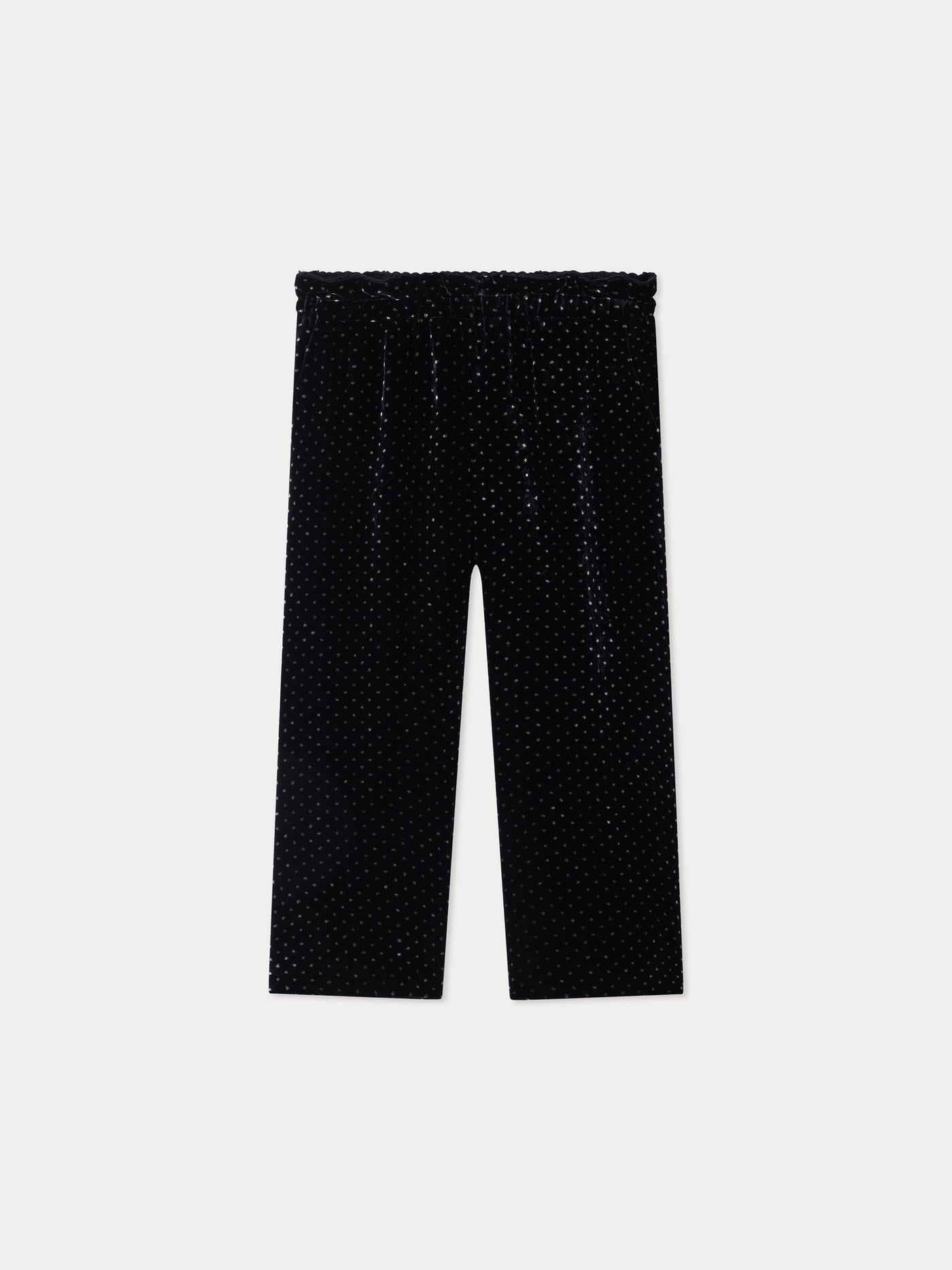 Trousers Jerinna in polka-dot print velvet