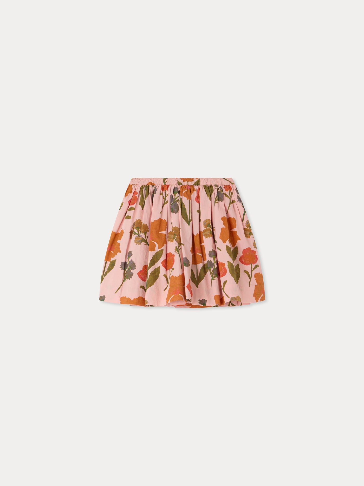 Suzon skirt in organic cotton poplin flower print