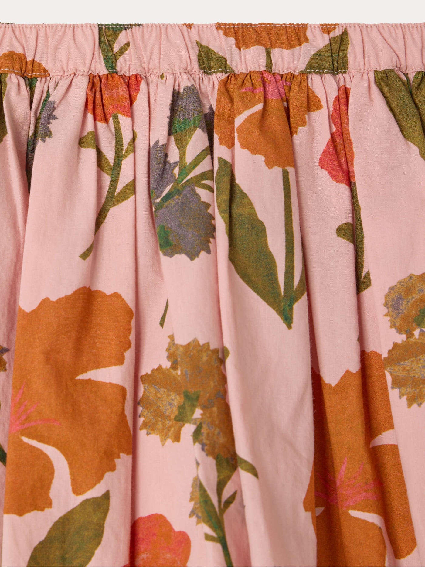 Suzon skirt in organic cotton poplin flower print