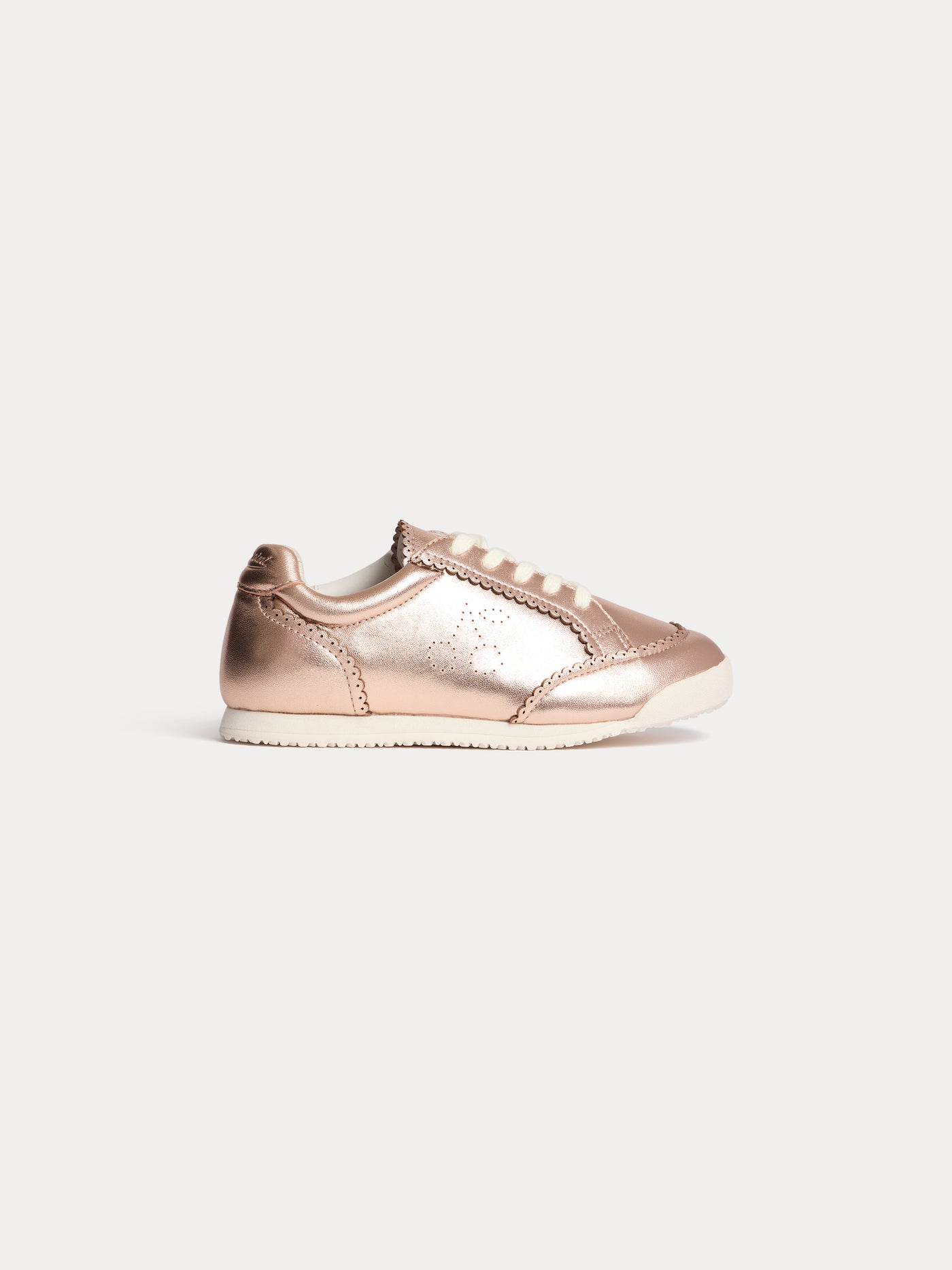 Lasso trainers in rose gold leather