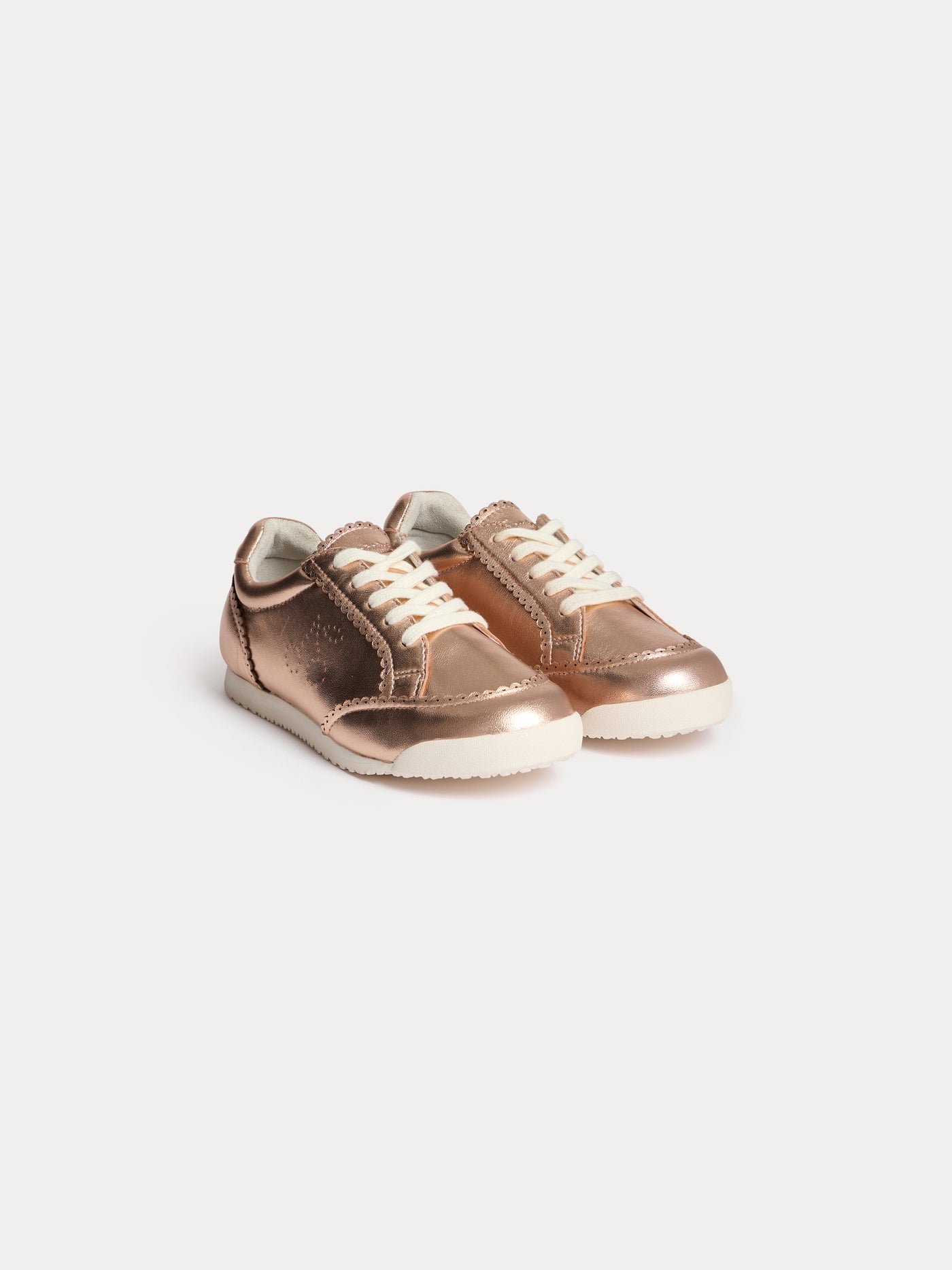 Lasso trainers in rose gold leather