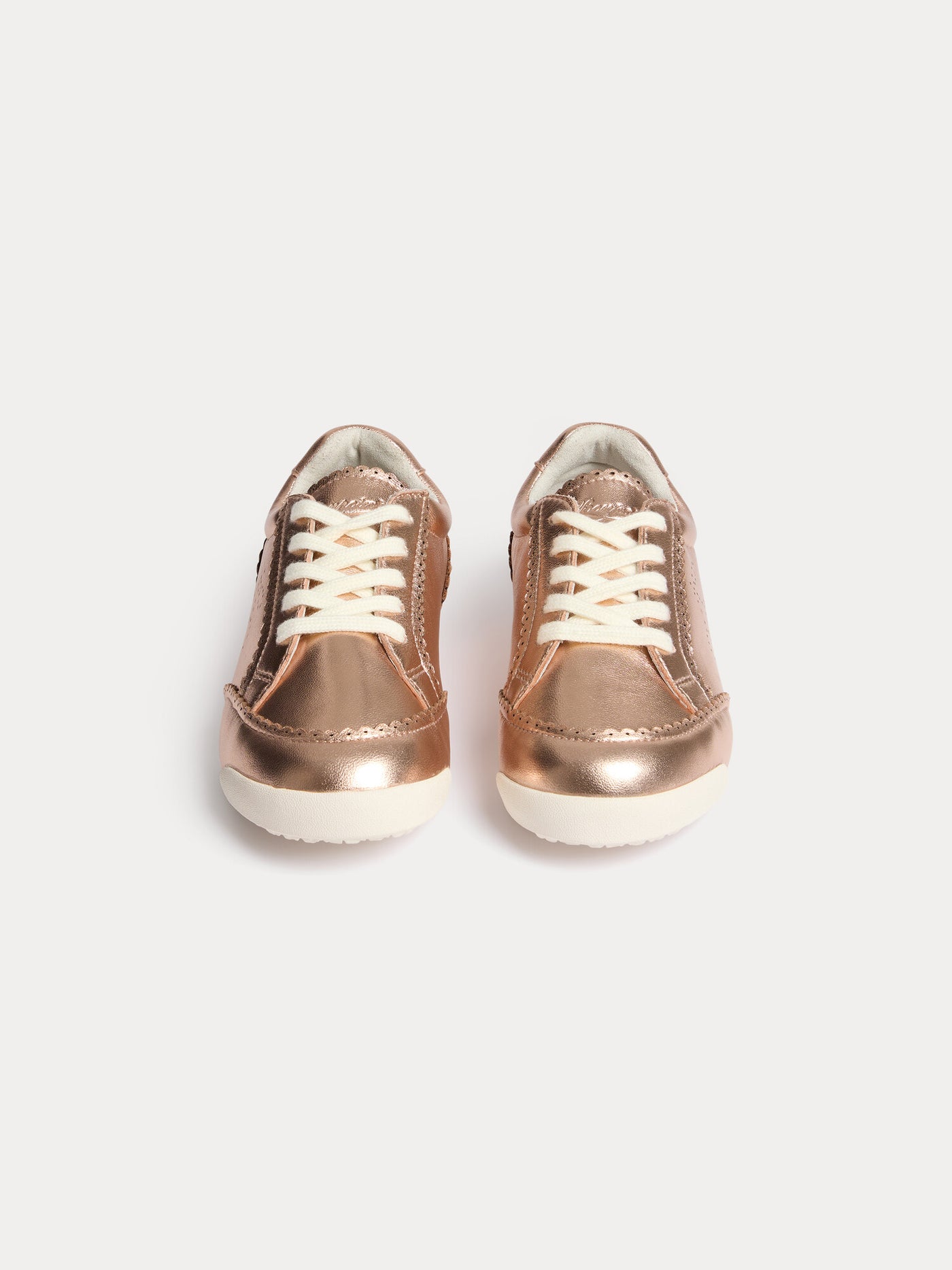 Lasso trainers in rose gold leather