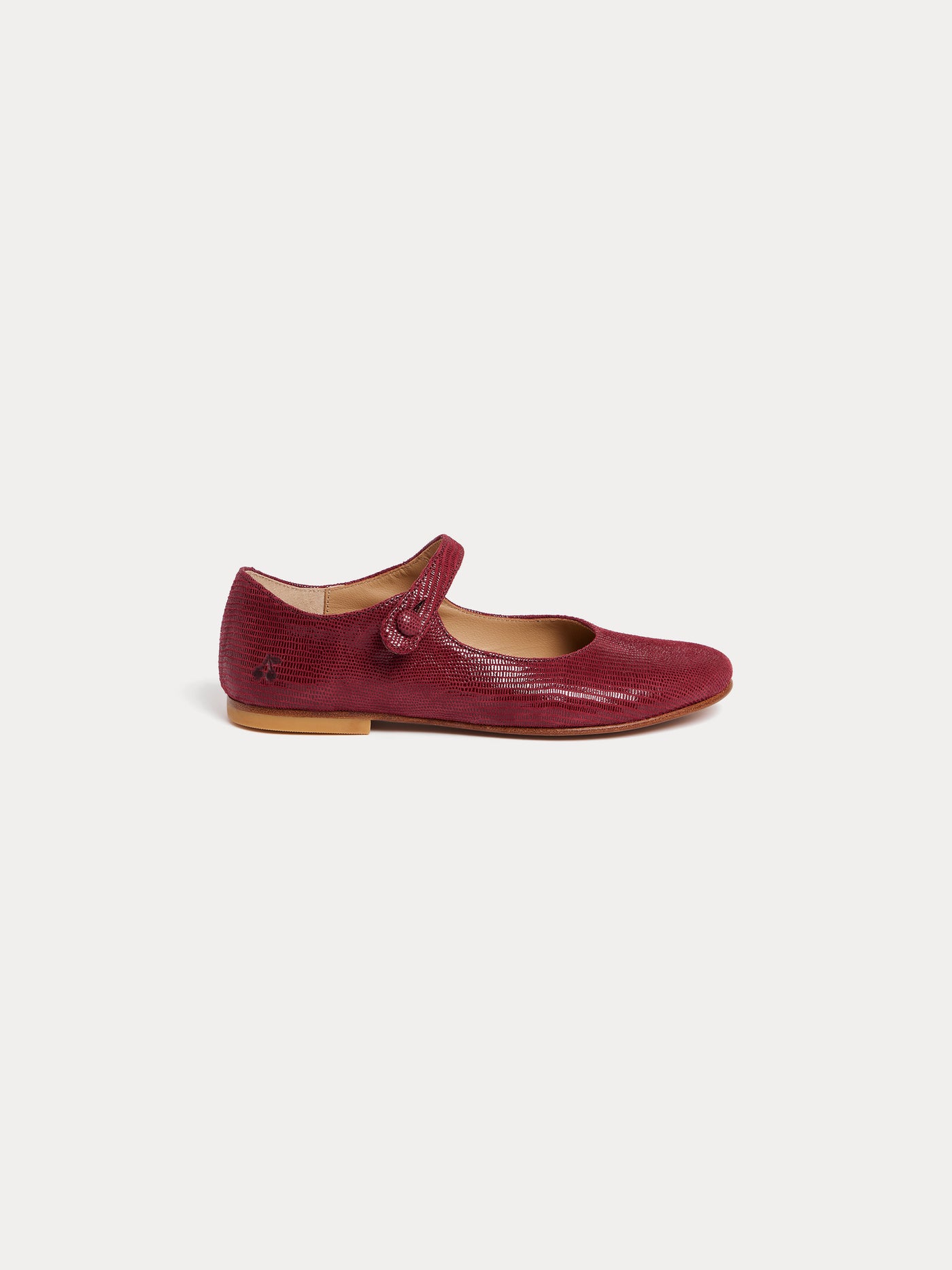 Ella burgundy leather ballet flats