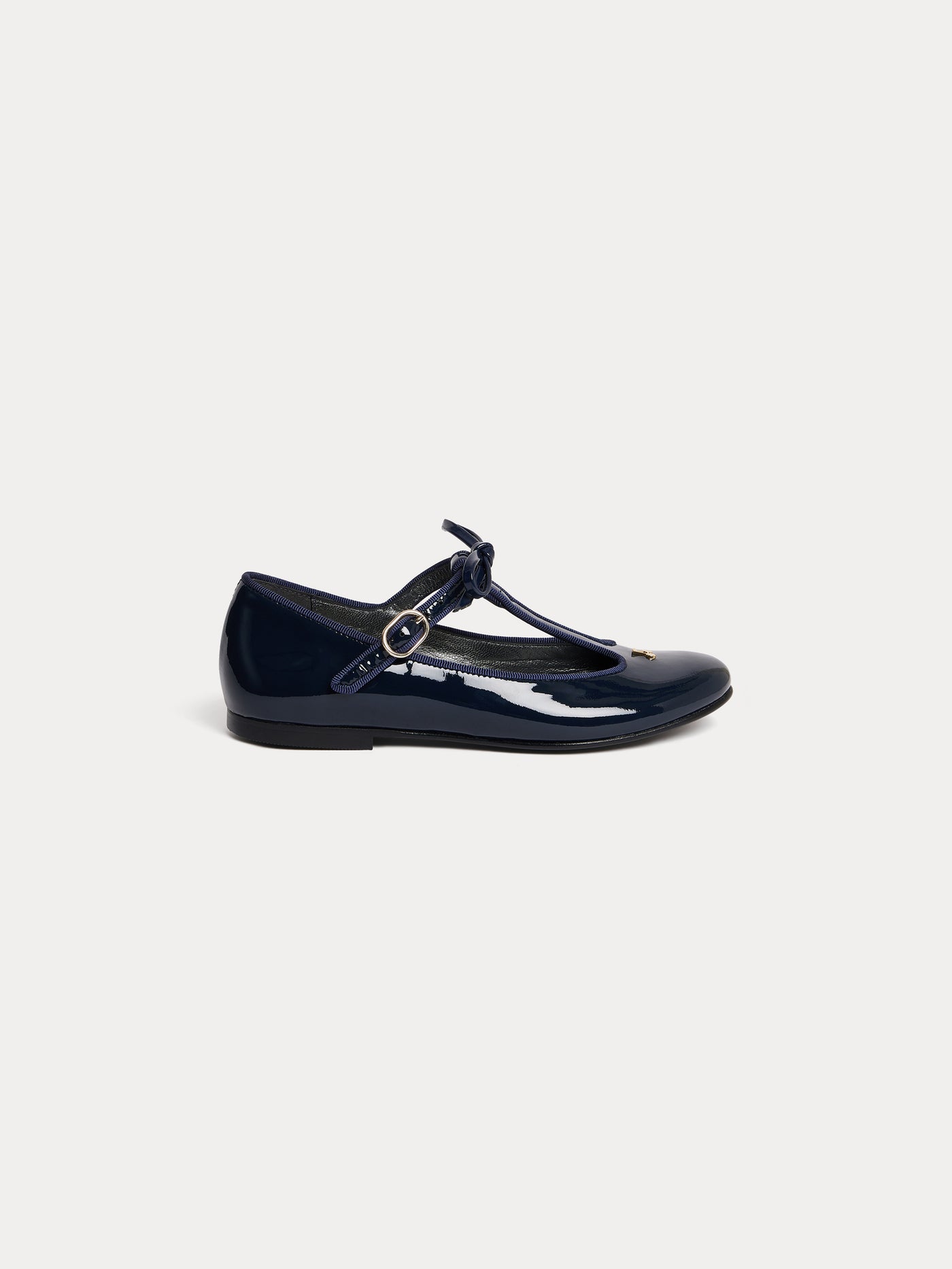 Joyce midnight blue leather ballet flats