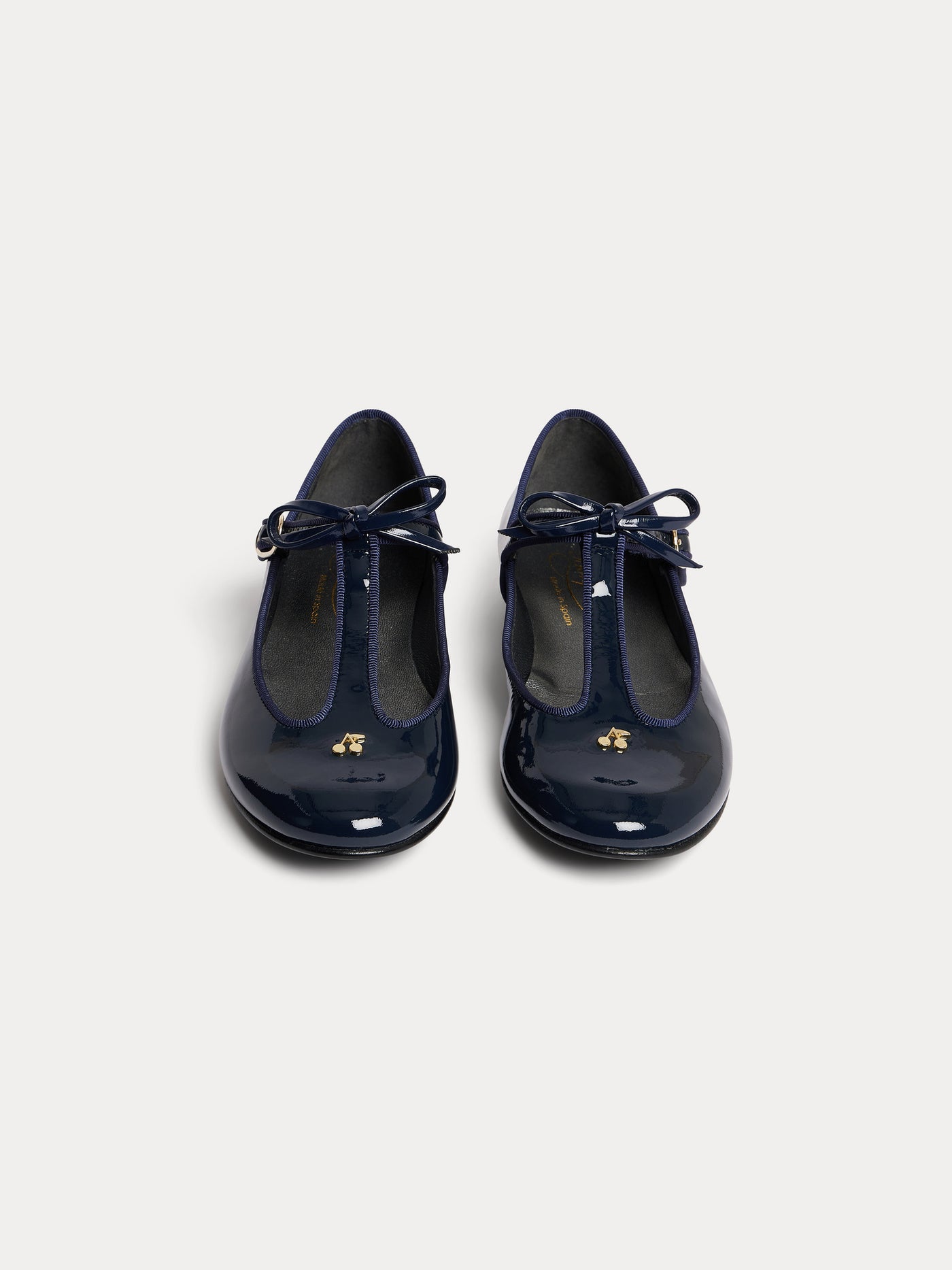 Joyce midnight blue leather ballet flats