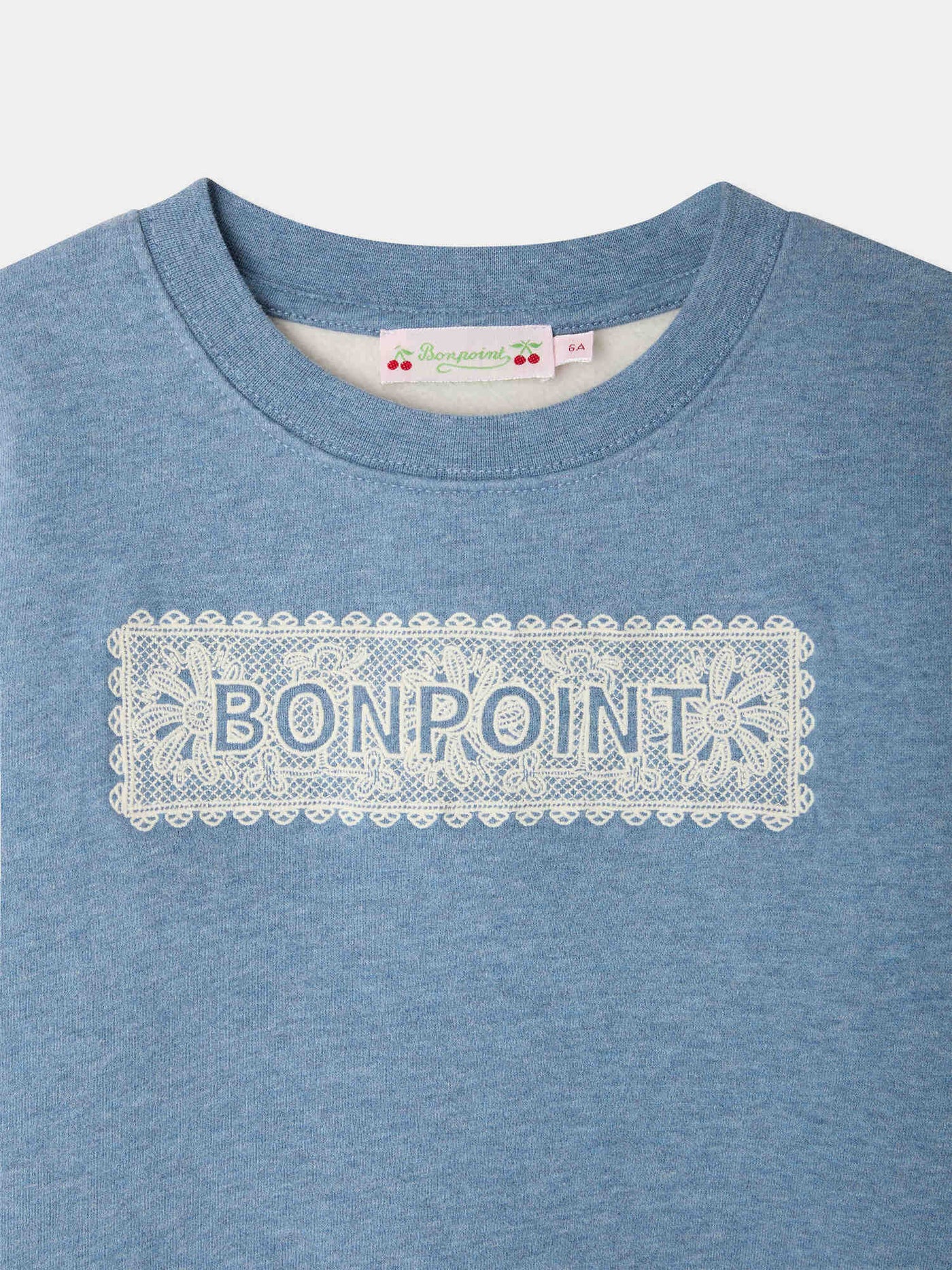 Tayla doily-embroidered sweatshirt in organic cotton