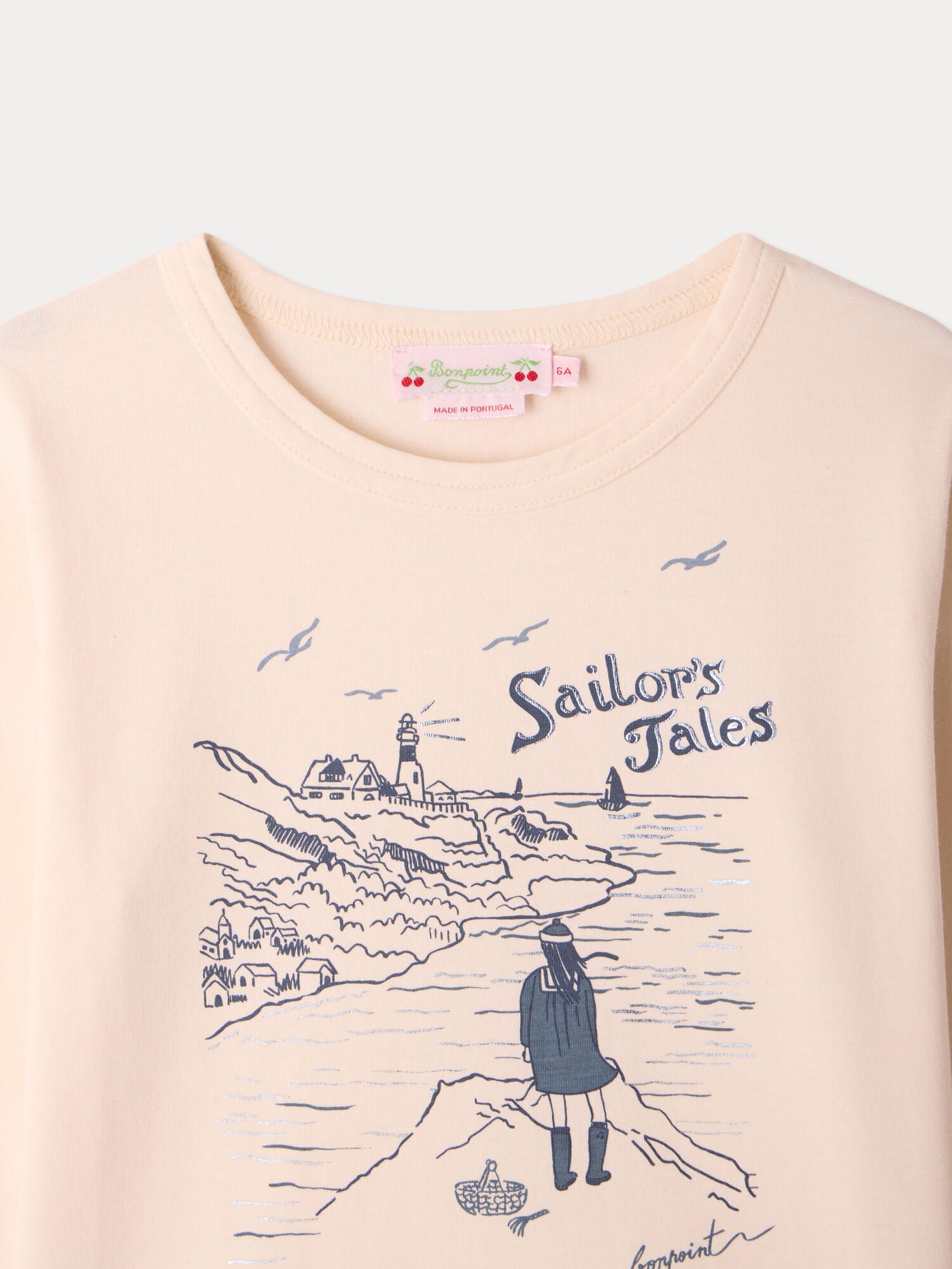 Magali T-shirt with Sailor's Tales print in organic cotton