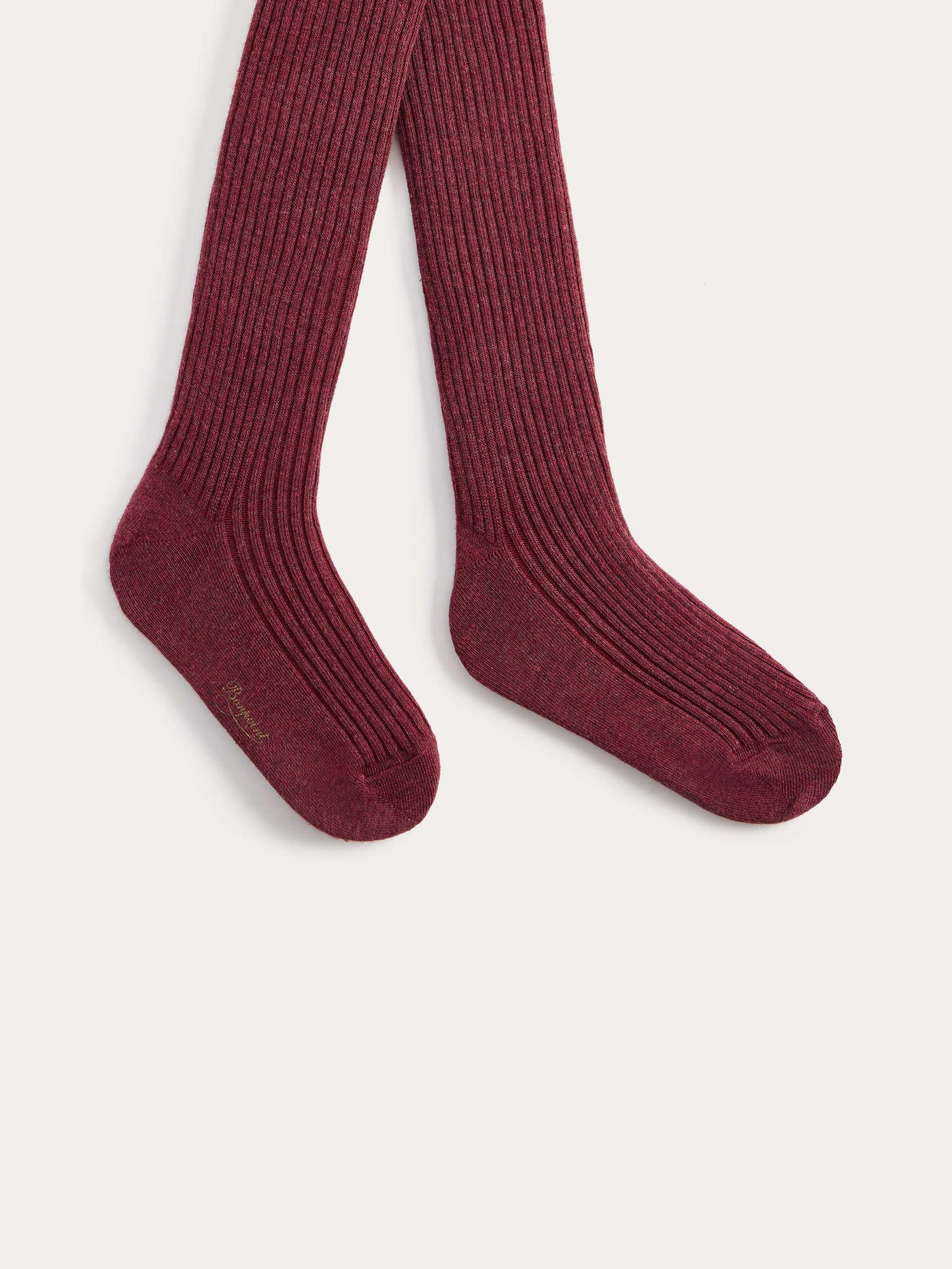Thomina burgundy ribbed tights