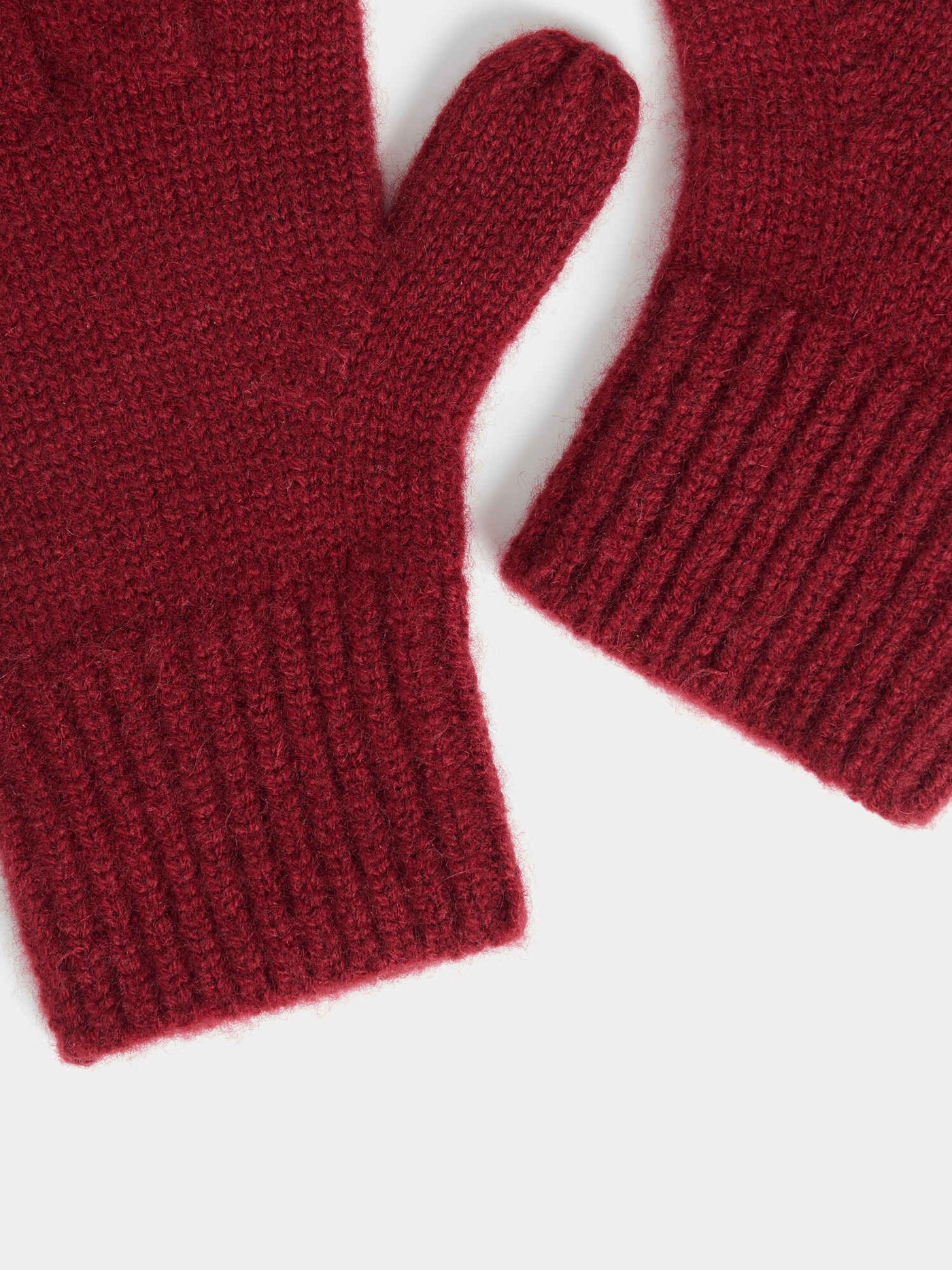 Birk burgundy cashmere gloves
