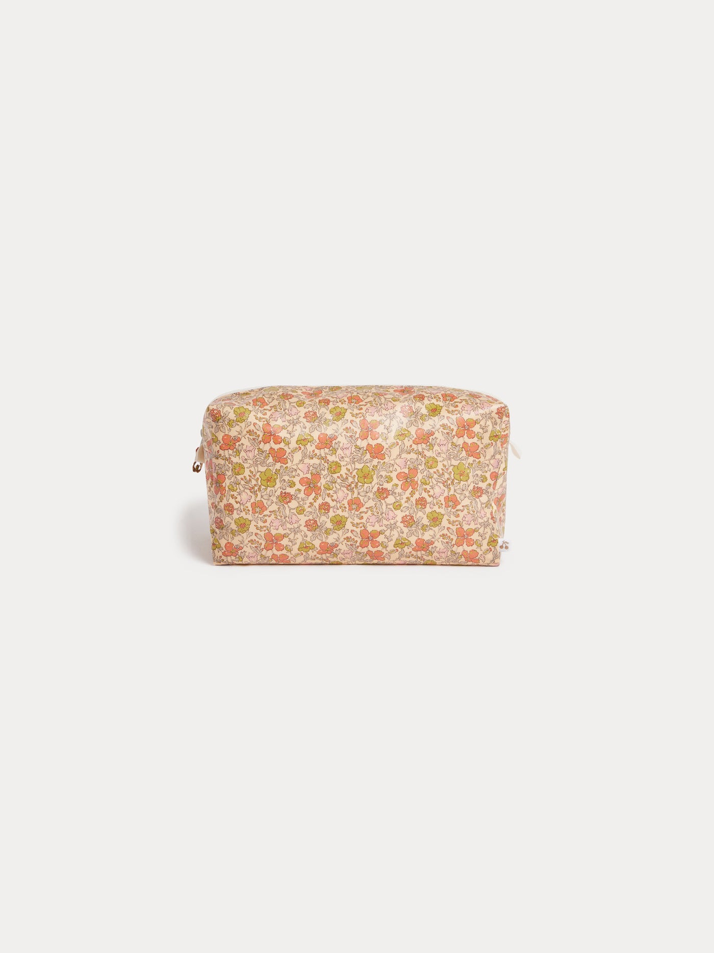 Toiletry bag in blue Liberty fabric in organic cotton