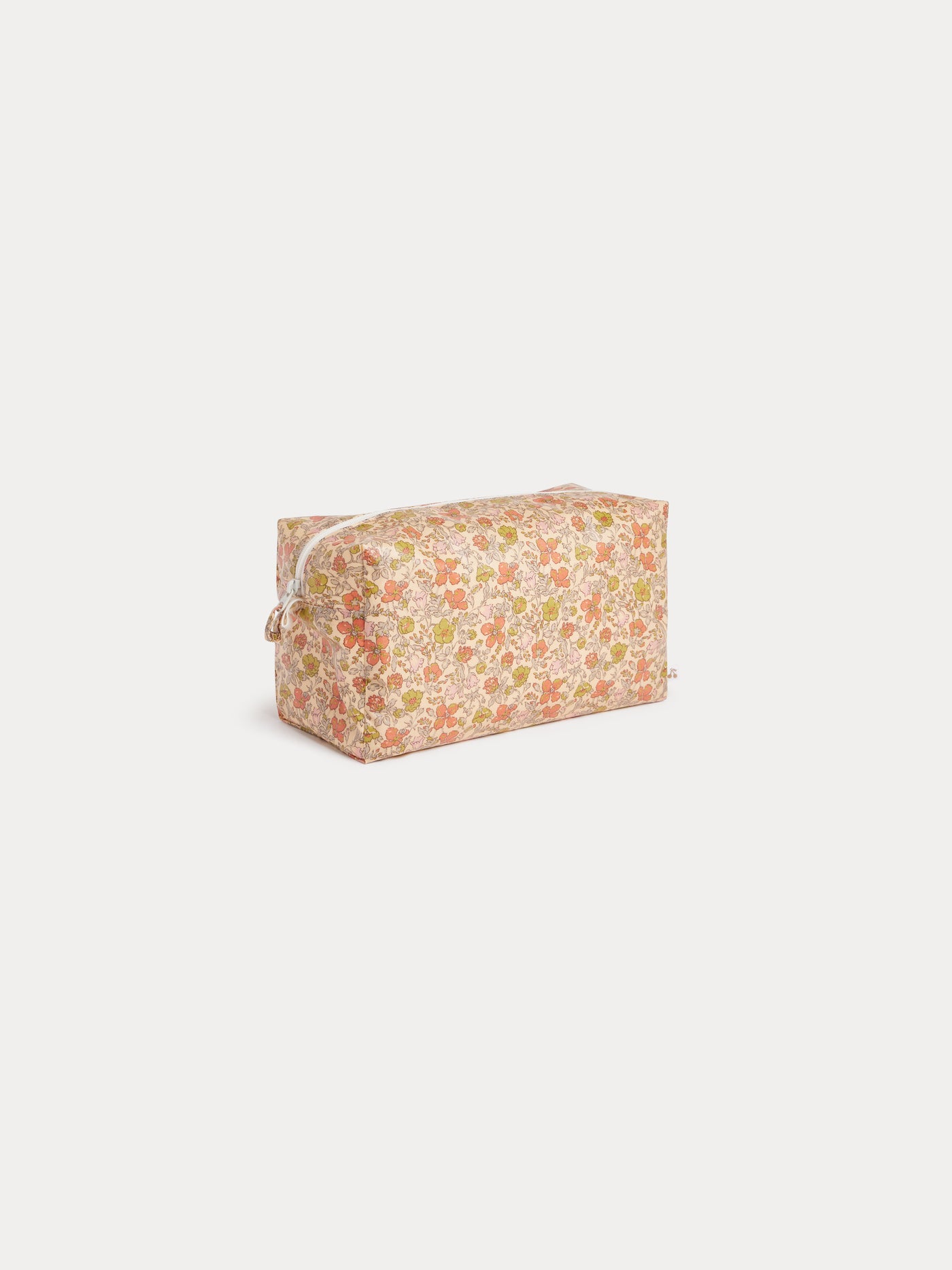 Toiletry bag in blue Liberty fabric in organic cotton