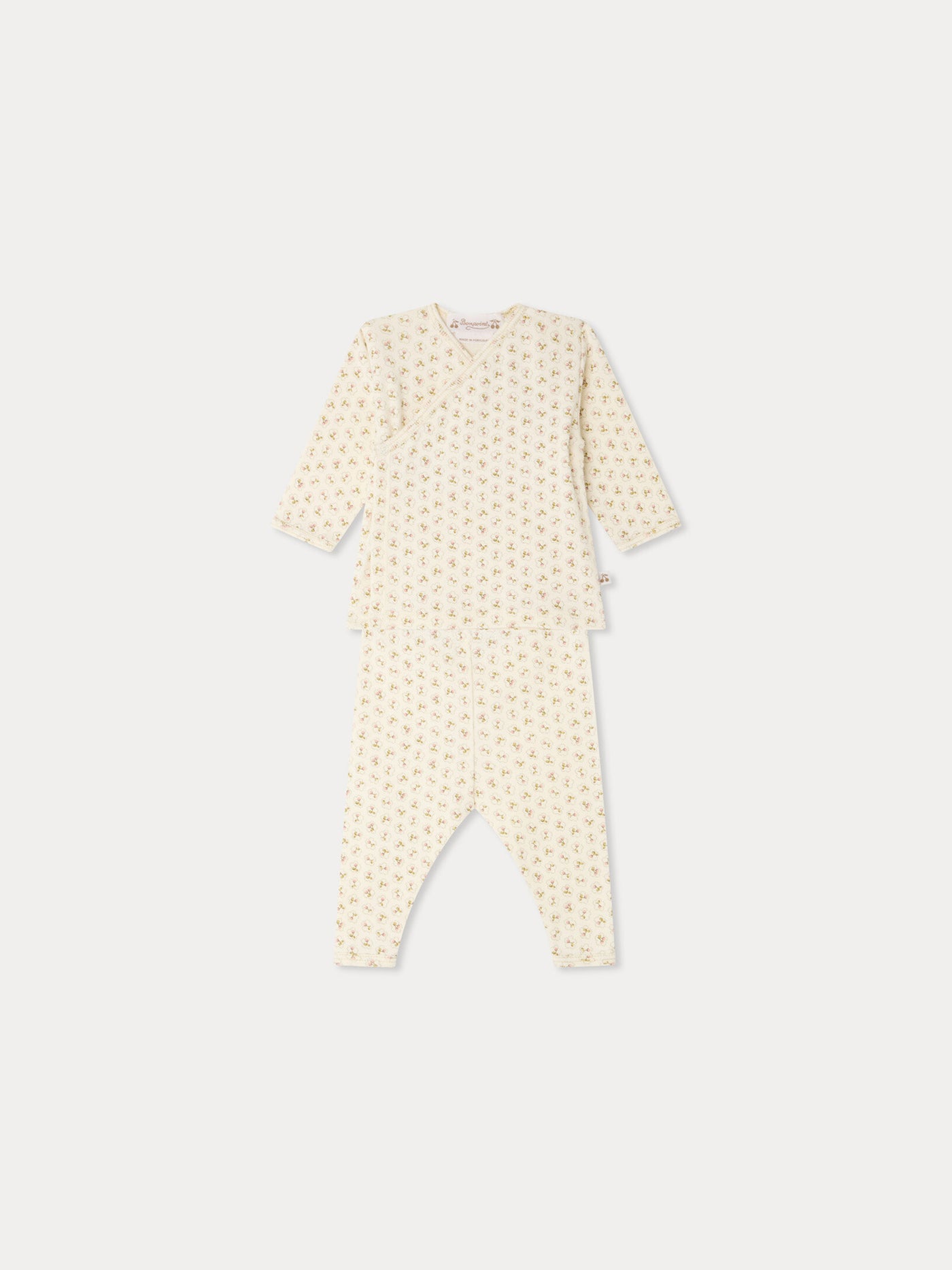 Timao set with cherry print in Organic Cotton
