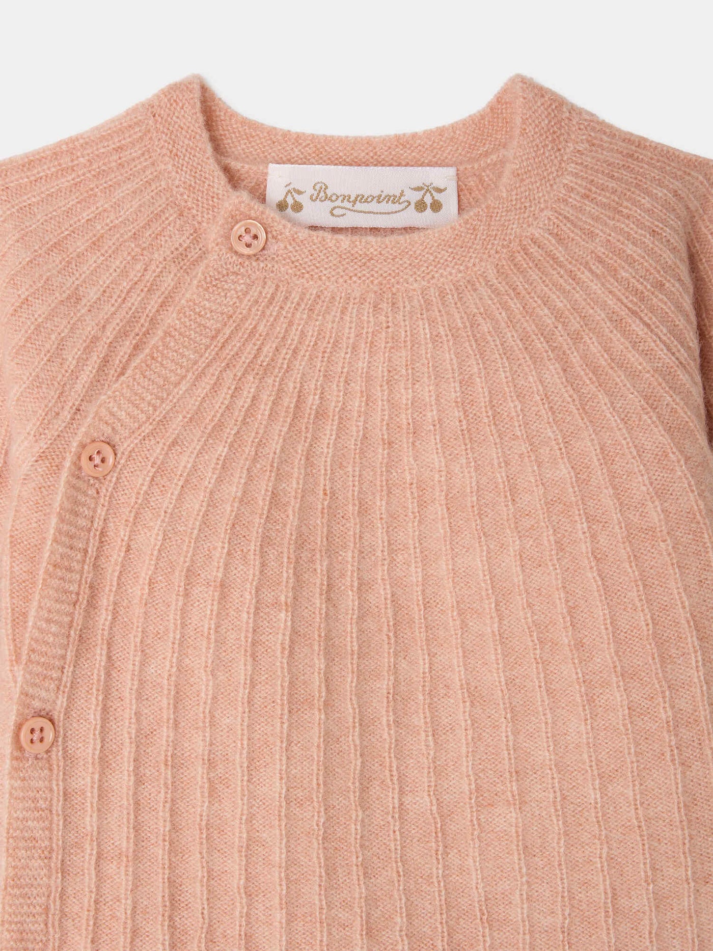 Ging pink fancy-stitch set in cashmere
