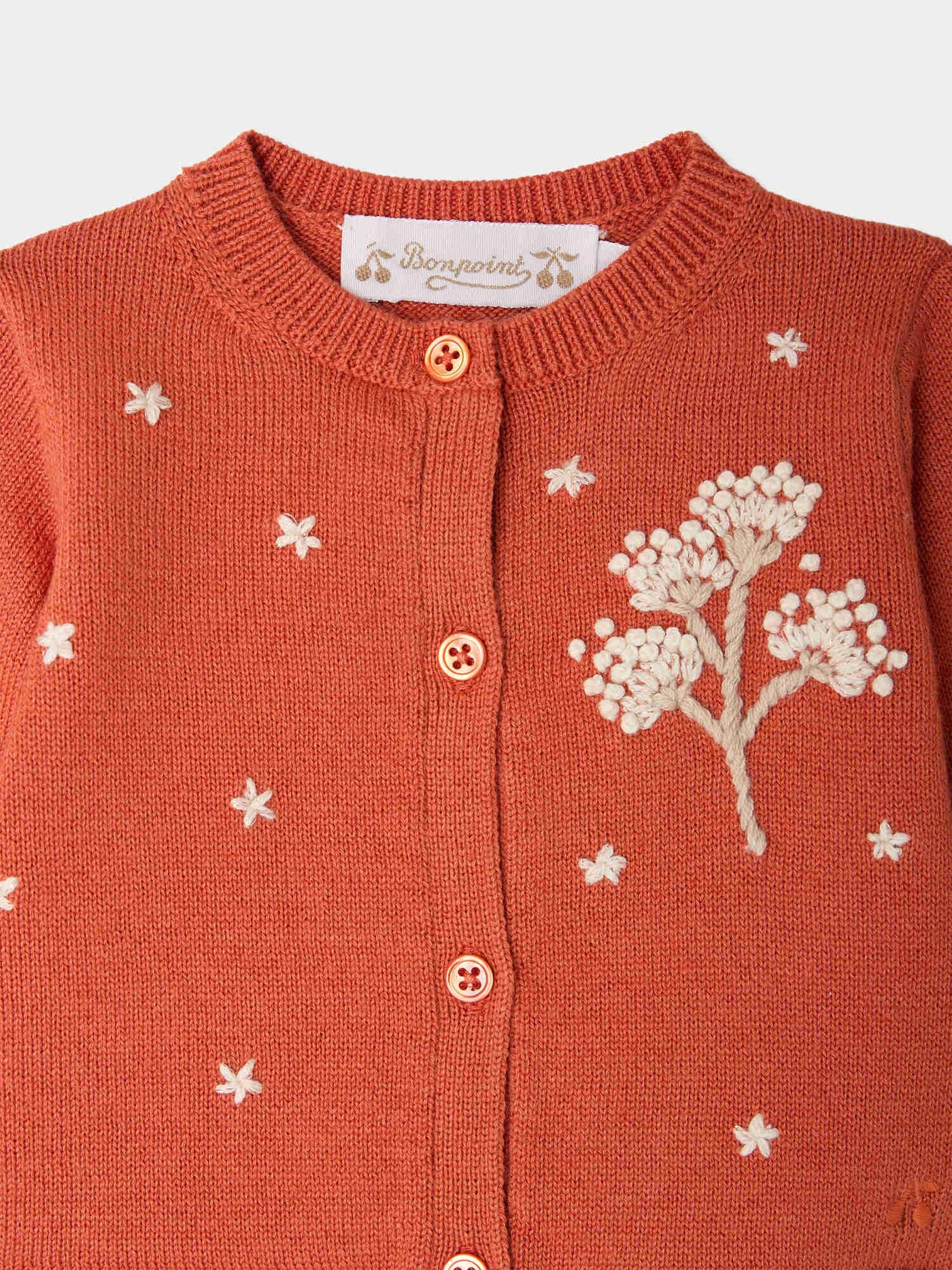 Melnie set in knit and hand embroidered