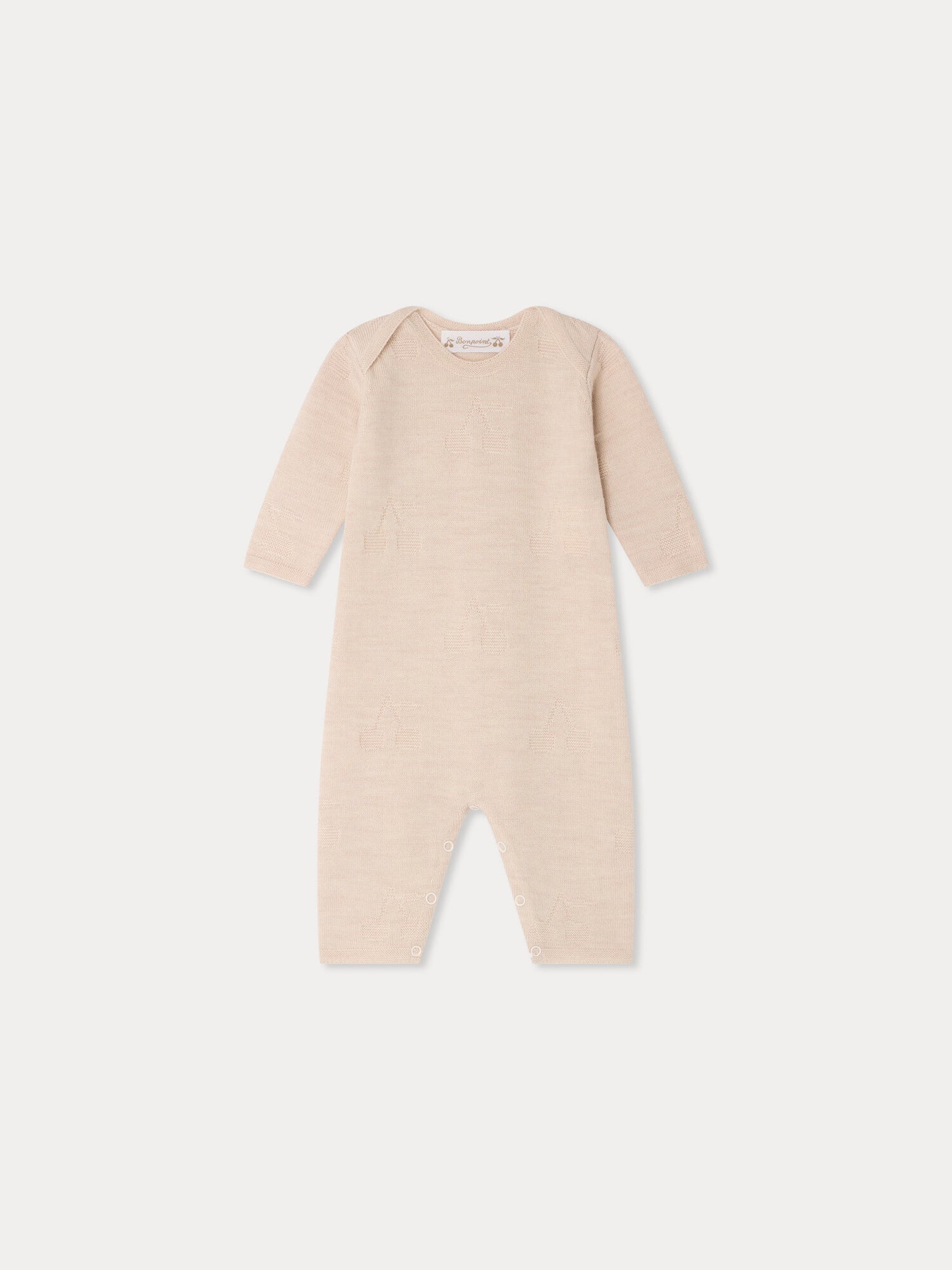 Elin jumpsuit with raised cherry patterns