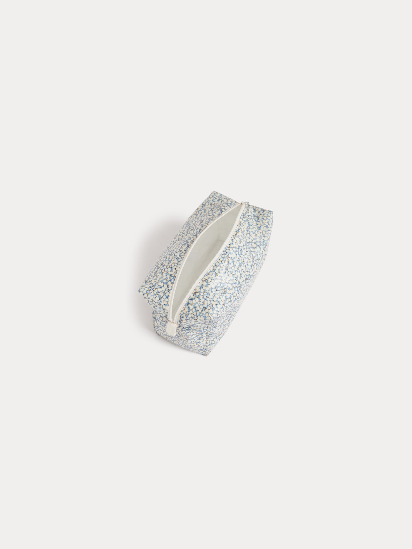 Toiletry bag in yellow Liberty fabric in organic cotton