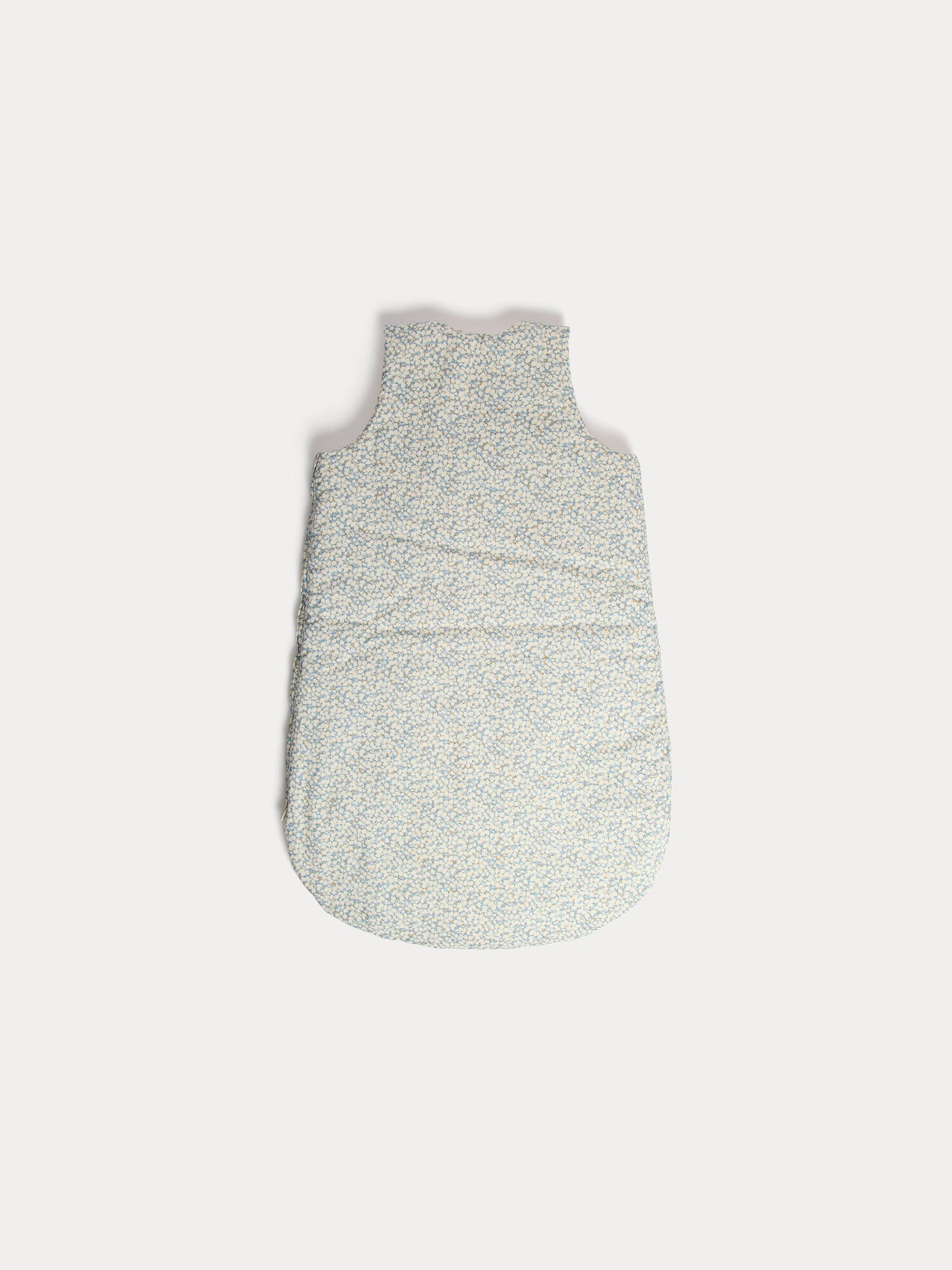 Joujou sleeping bag in blue Liberty organic cotton fabric