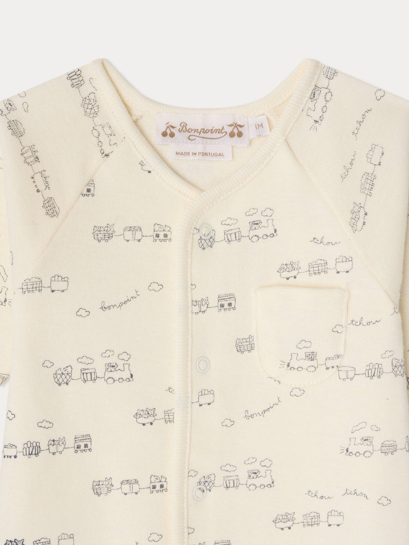 Georget pyjamas with train print in organic cotton