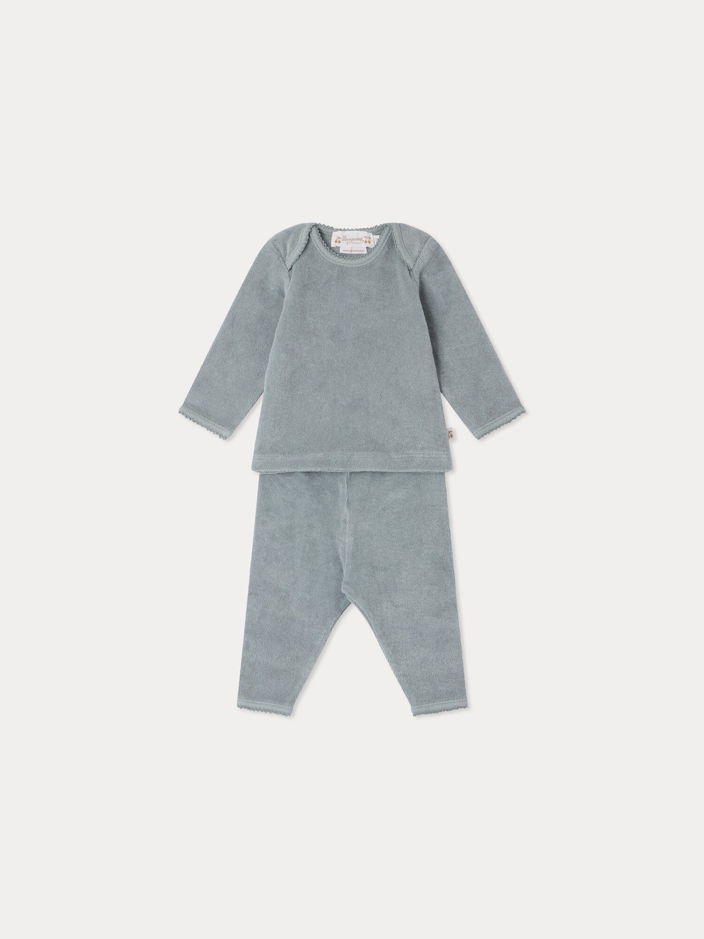 Timi set in blue organic terry cotton