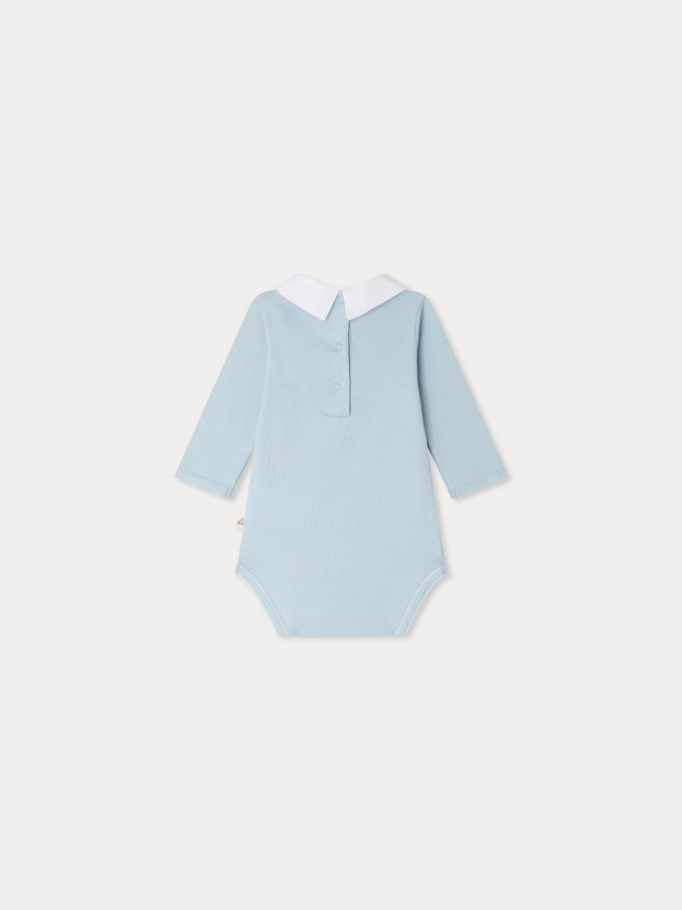 Septembre bodysuit with hand embroidered car in organic cotton