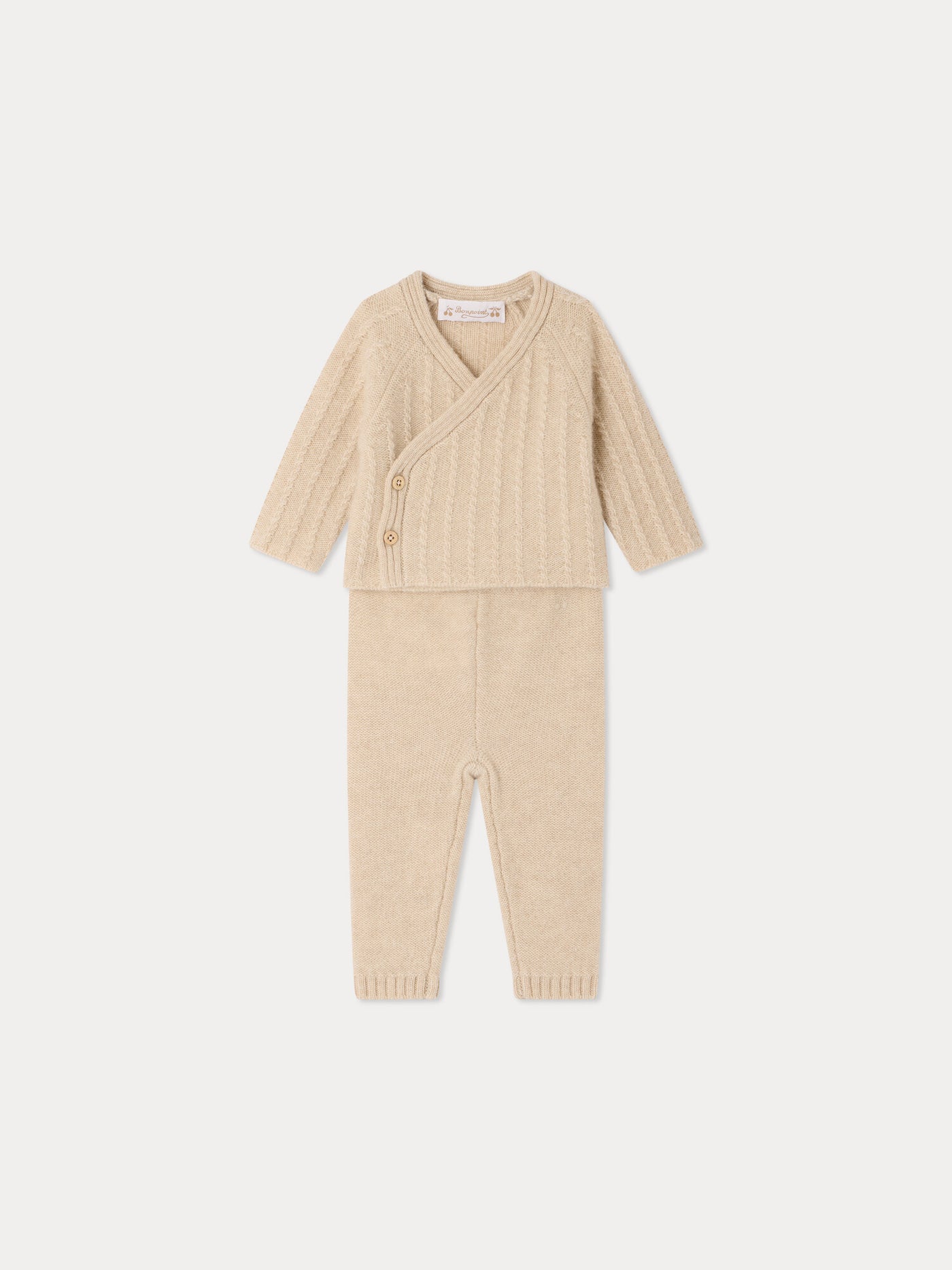 Myrtil cable-knit set in cashmere