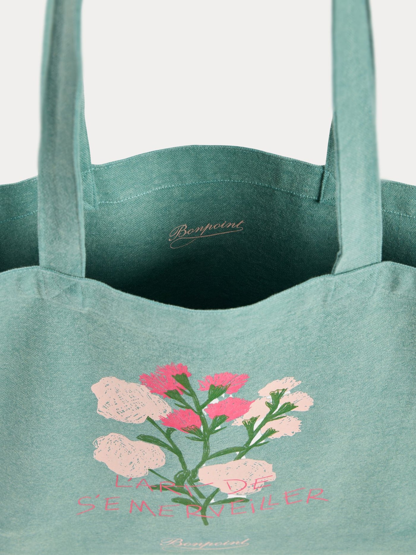 Tote bag printed with "L'art de s'émerveiller"