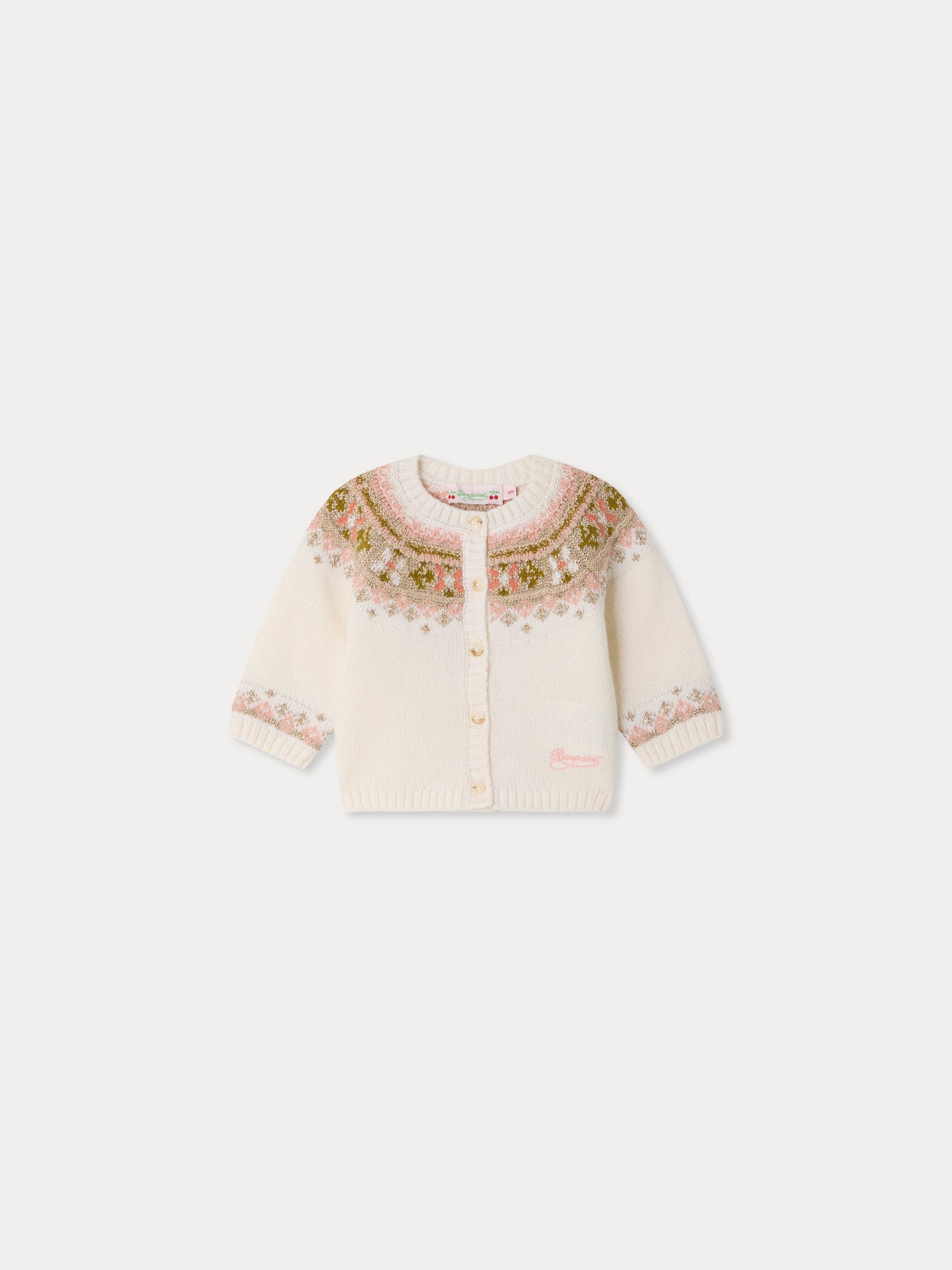 Maylia baby cardigan with jacquard print